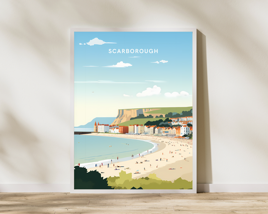 Scarborough England Travel Poster Print - Pitchers Design