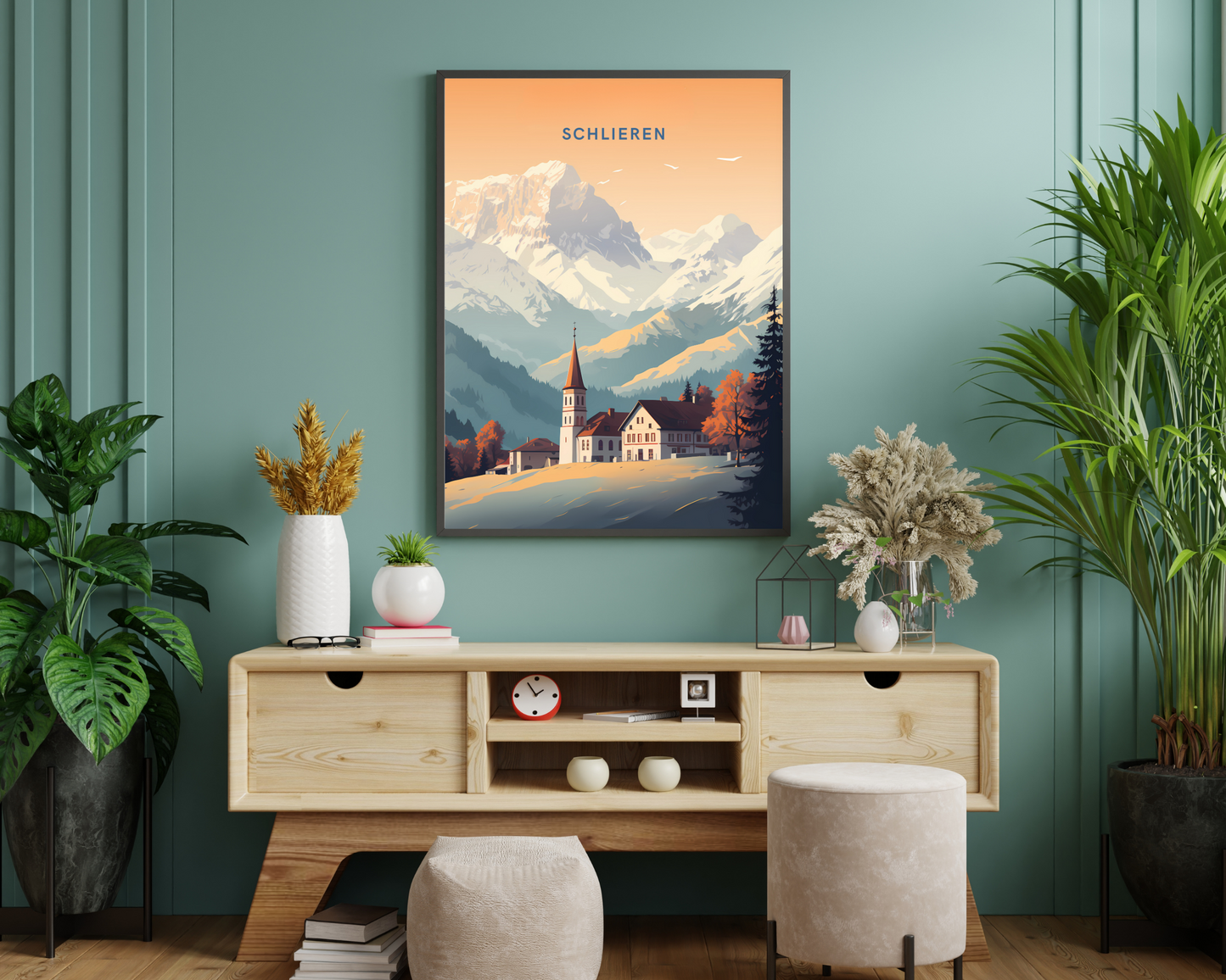 Schlieren Switzerland Travel Poster Print - Pitchers Design