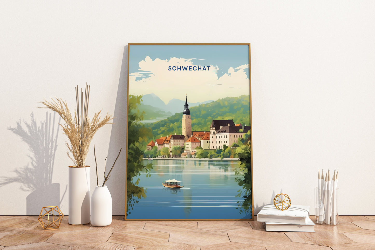 Schwechat Austria Travel Print Poster - Pitchers Design