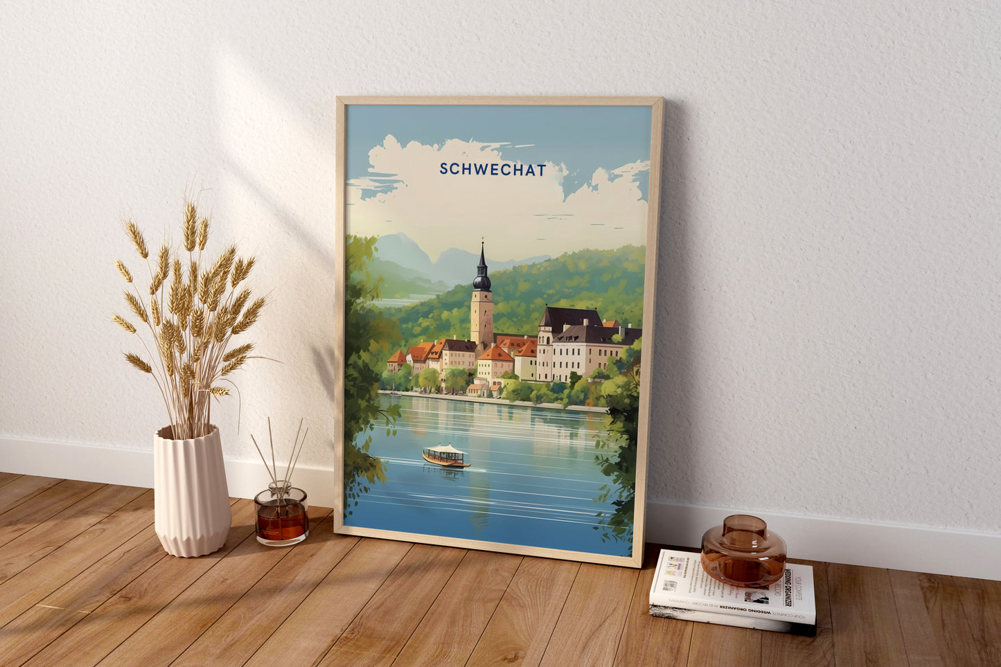 Schwechat Austria Travel Print Poster - Pitchers Design