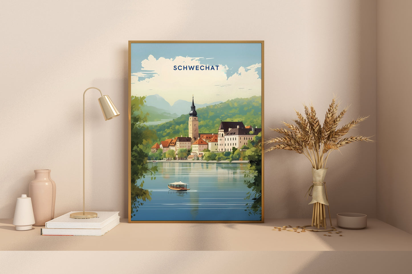 Schwechat Austria Travel Print Poster - Pitchers Design