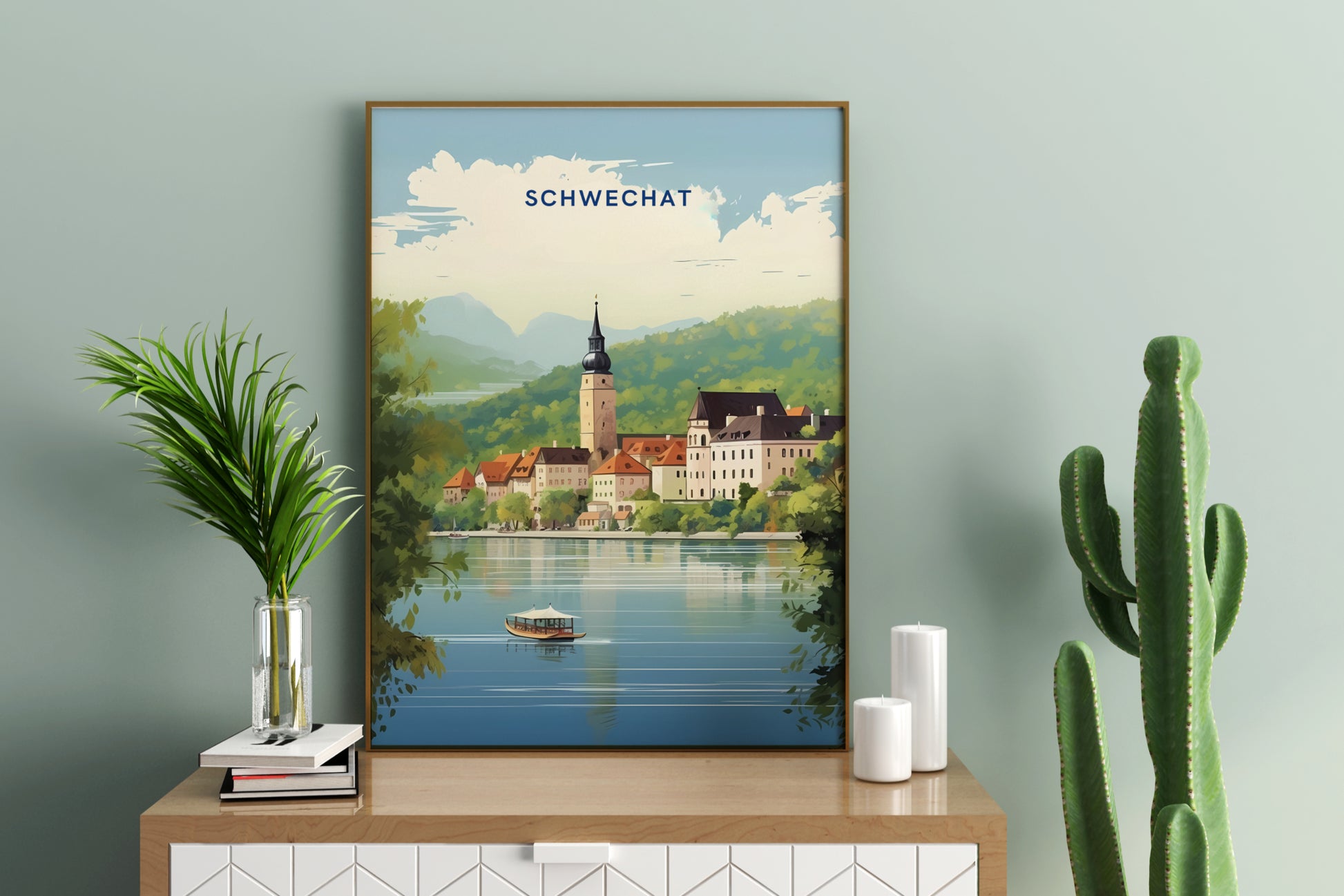 Schwechat Austria Travel Print Poster - Pitchers Design