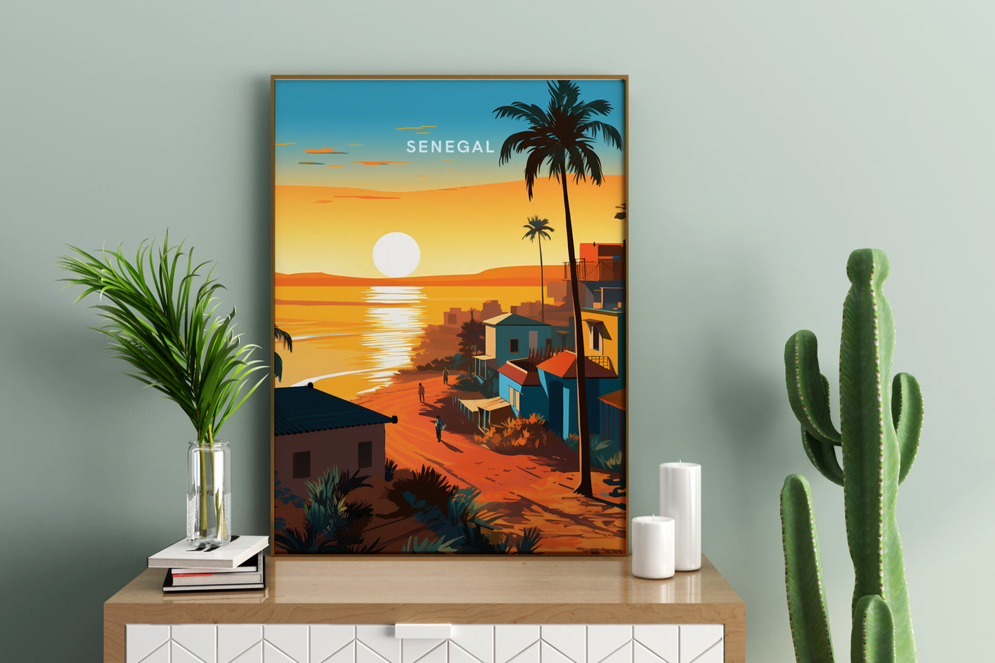 Beauty of Senegal Travel Poster Print - Pitchers Design