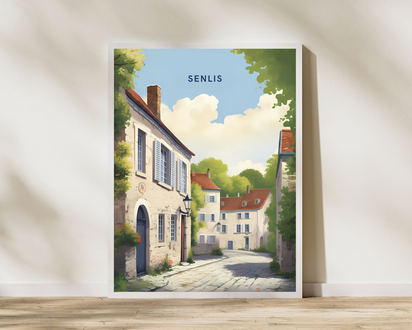 Senlis France Travel Poster Print - Pitchers Design