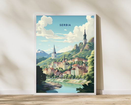 Serbia Travel Poster Print - Pitchers Design