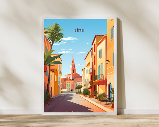 Sète France Travel Poster Print - Pitchers Design