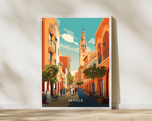 Seville Spain Travel Poster Print - Pitchers Design