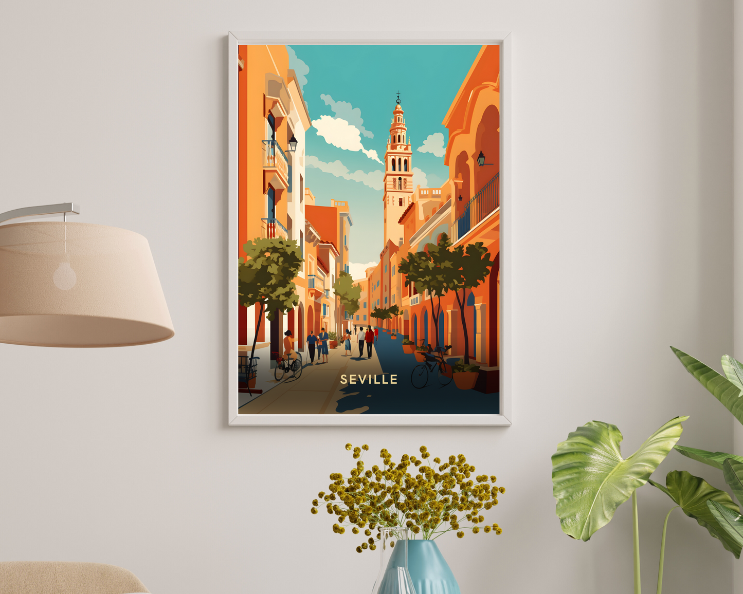 Seville Spain Travel Poster Print - Pitchers Design