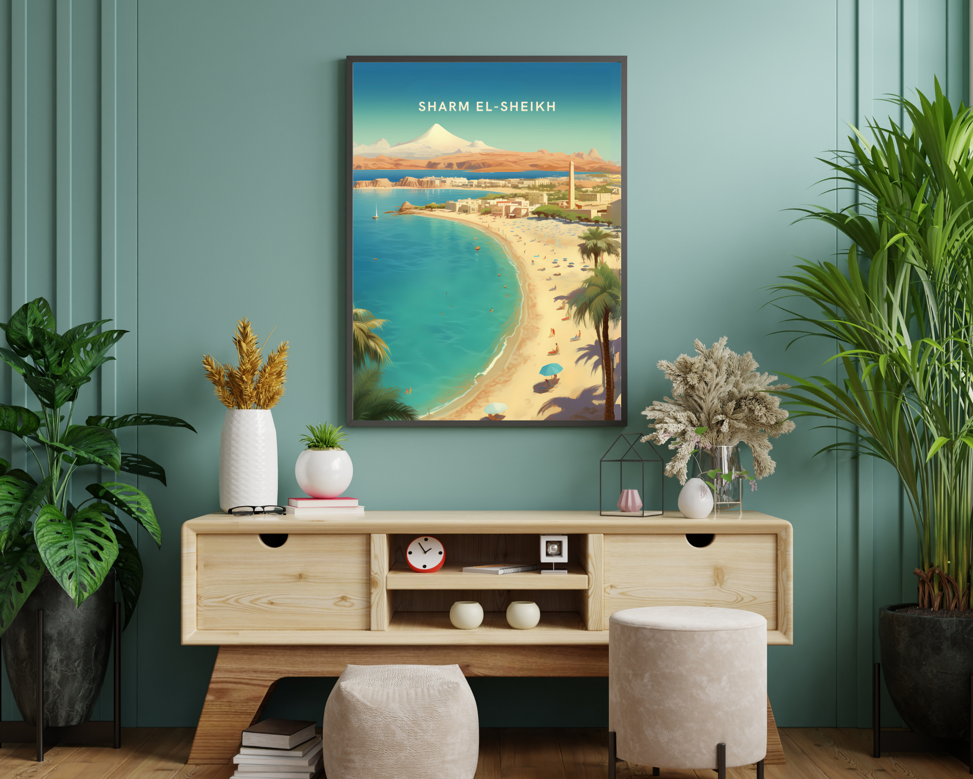 Sharm El-Sheikh Egypt Travel Poster Print - Pitchers Design