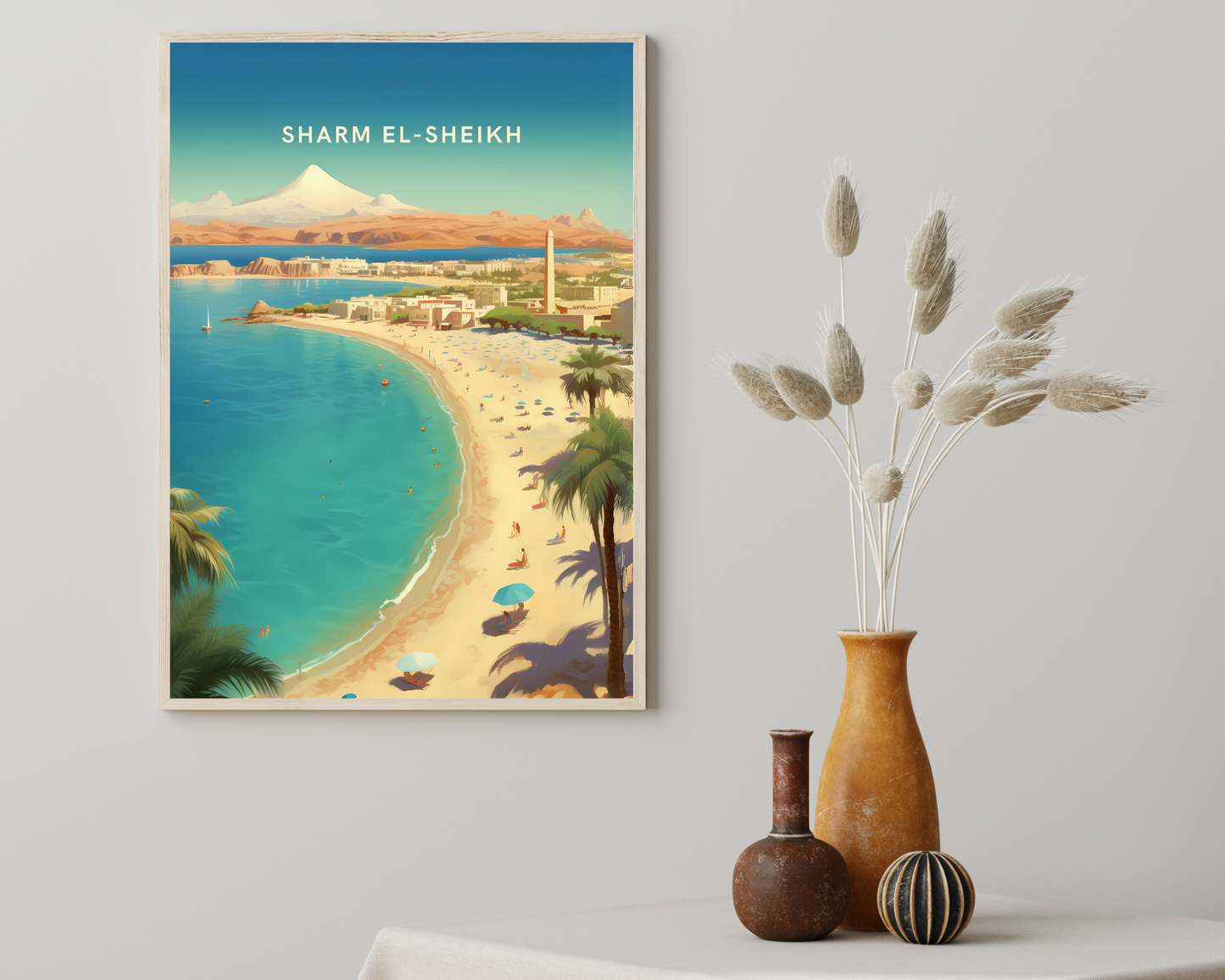 Sharm El-Sheikh Egypt Travel Poster Print - Pitchers Design