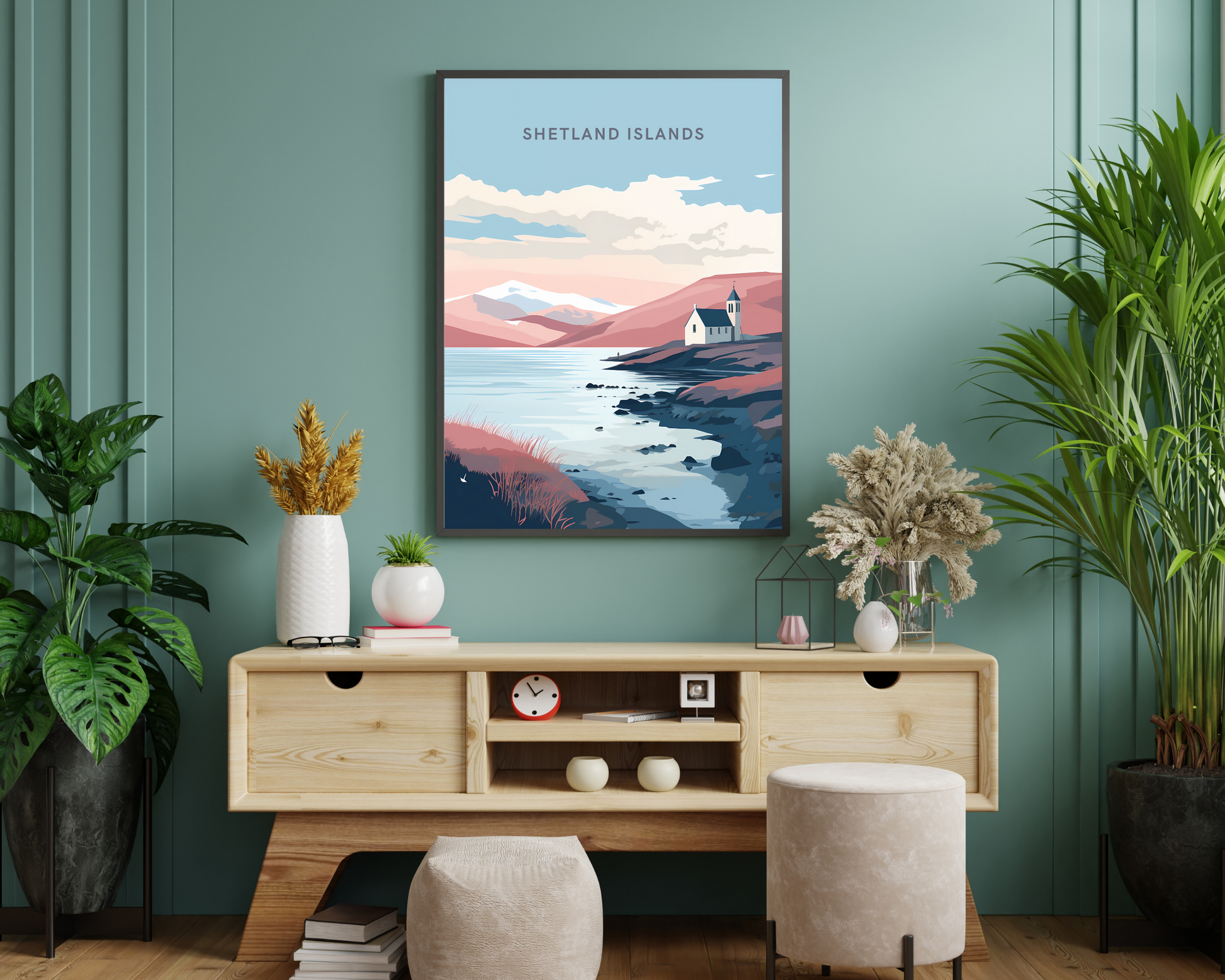 Shetland Islands Travel Poster Print - Pitchers Design