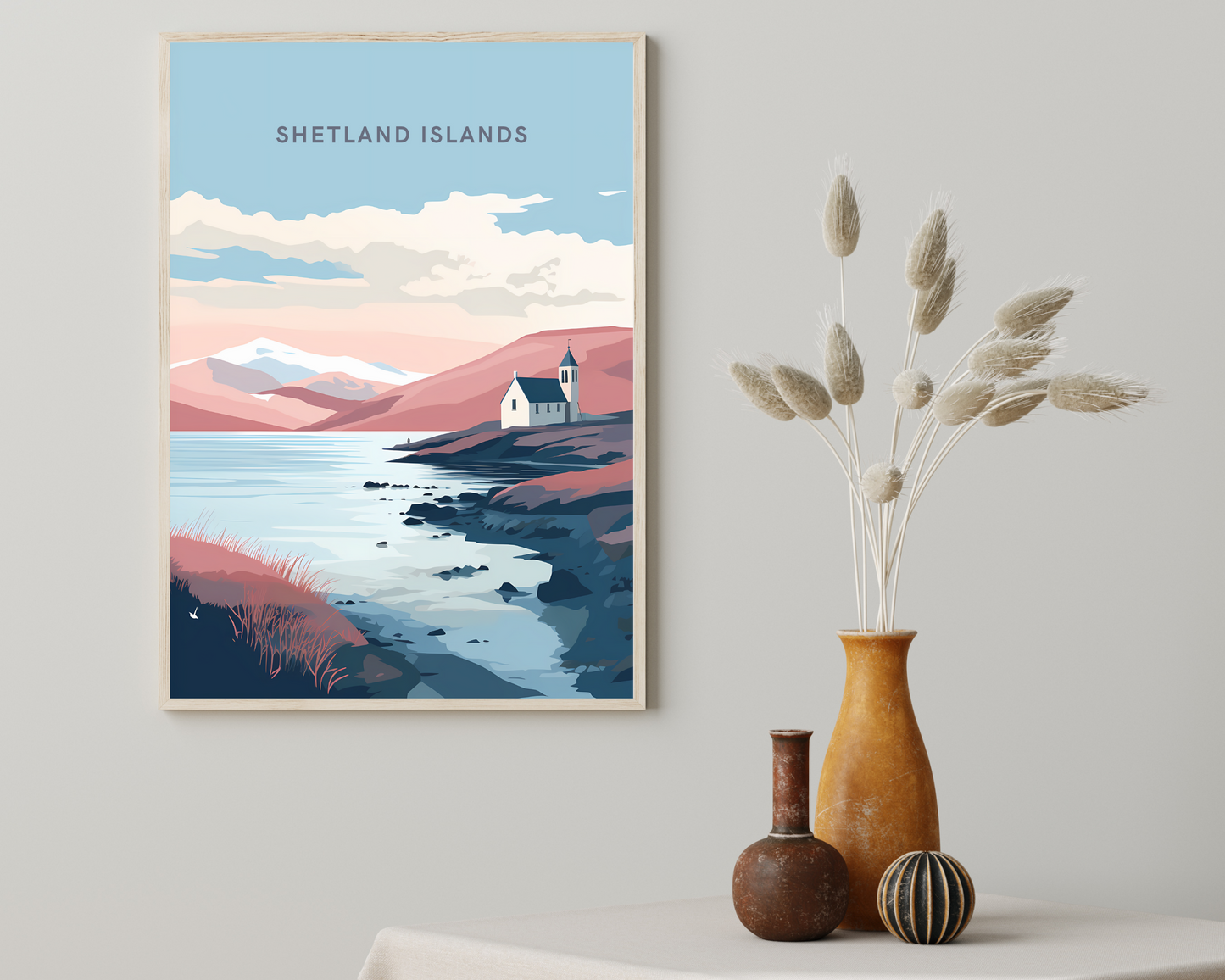 Shetland Islands Travel Poster Print - Pitchers Design