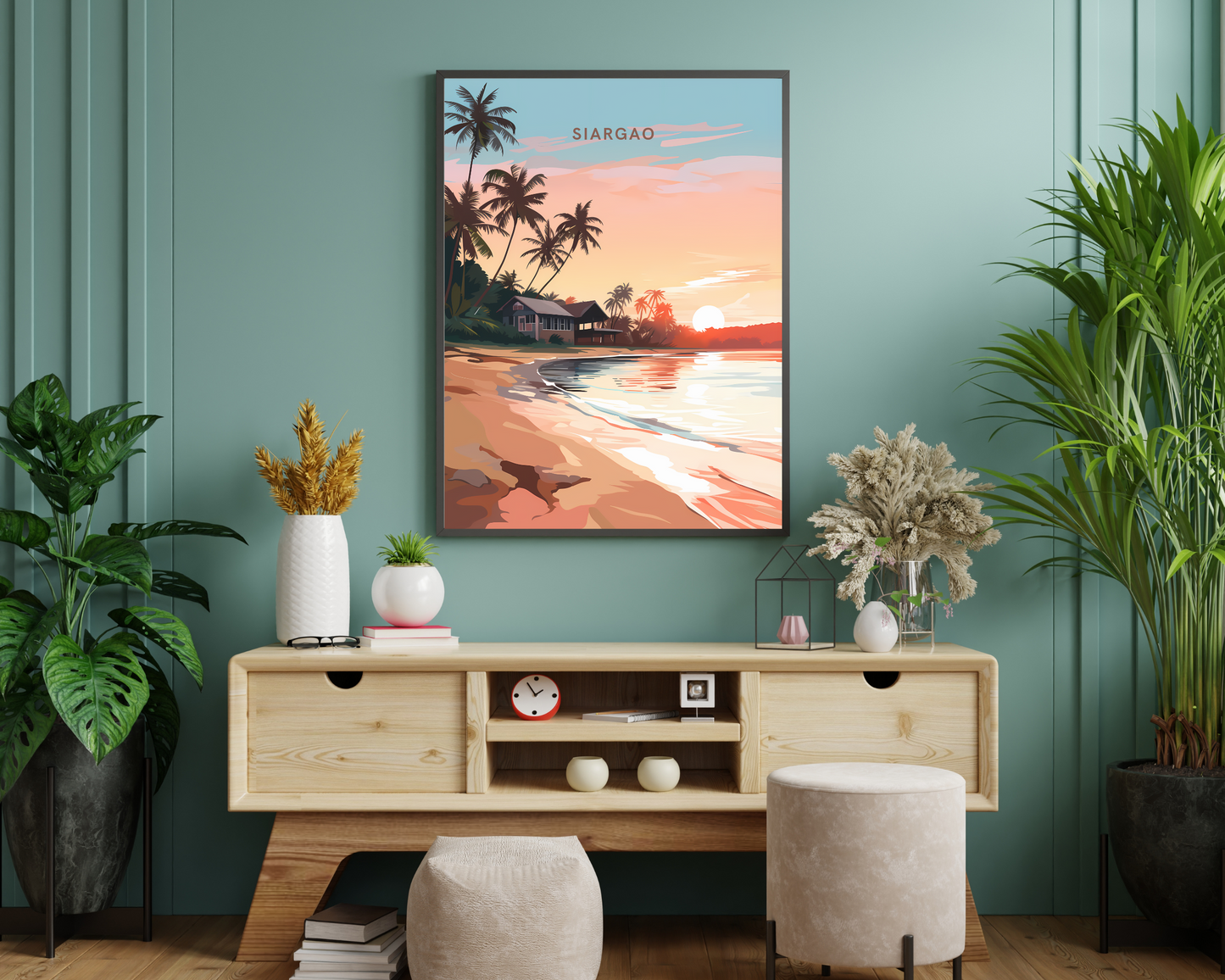 Siargao Philippines Travel Poster Print - Pitchers Design