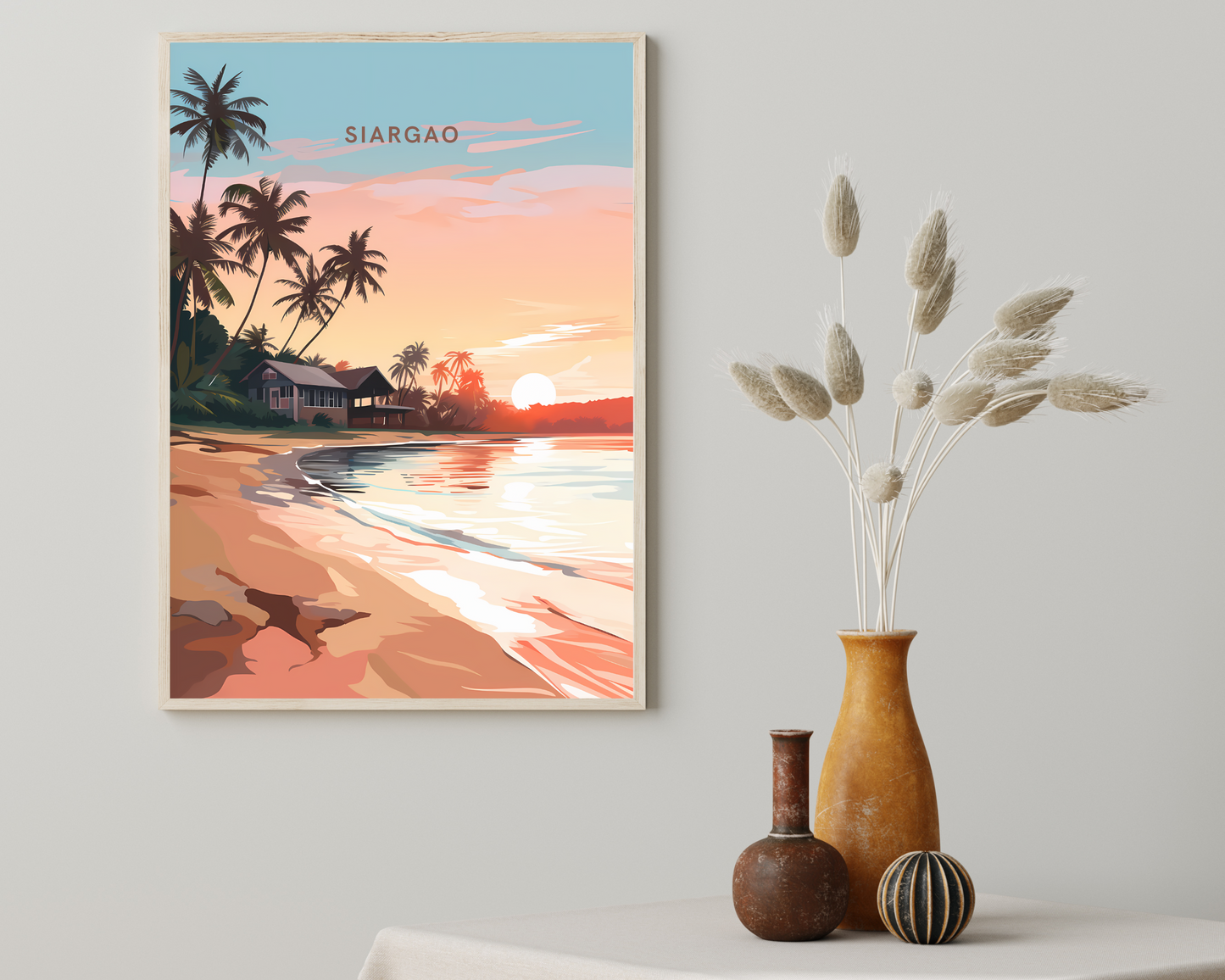 Siargao Philippines Travel Poster Print - Pitchers Design