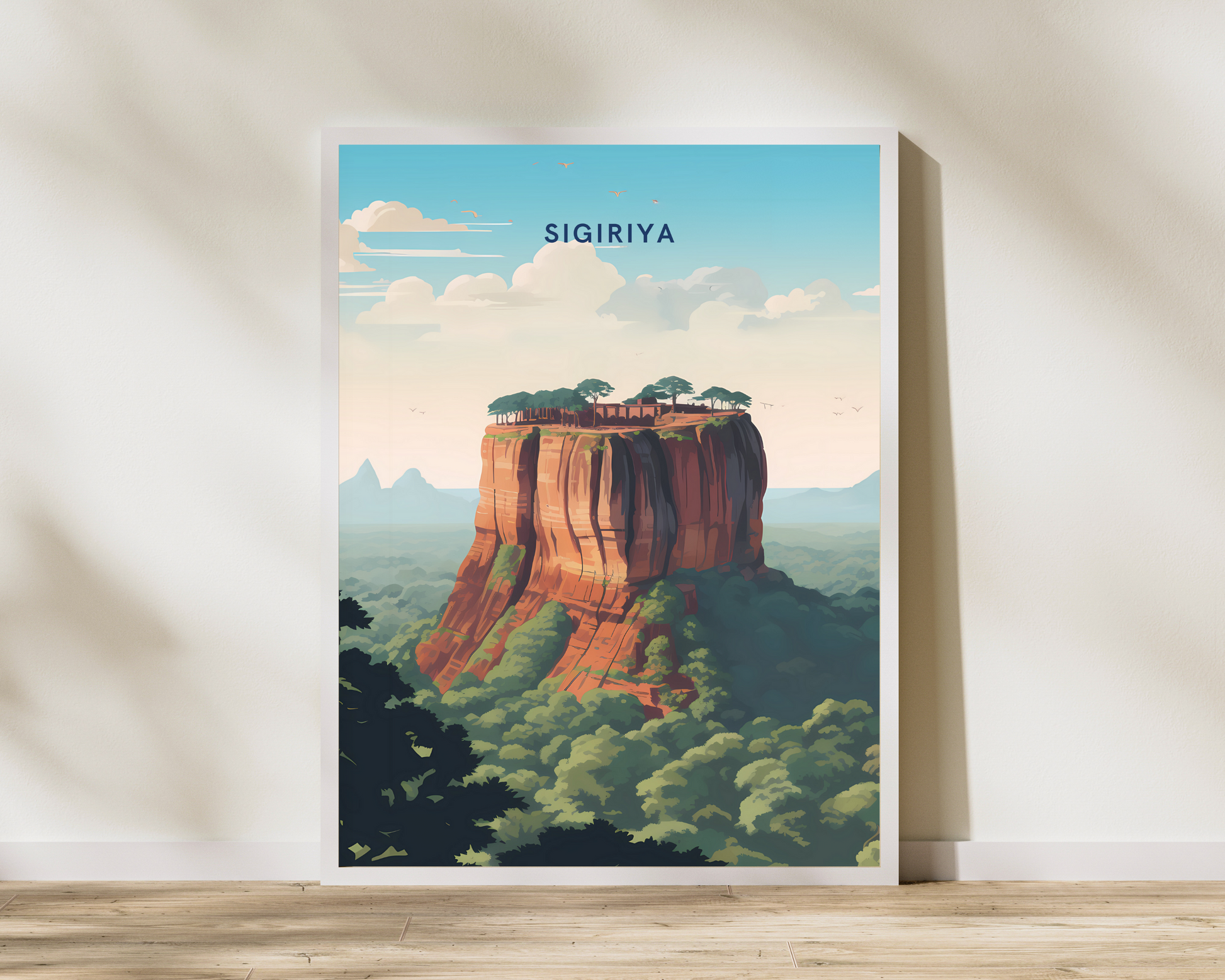 Sigiriya Sri Lanka Travel Poster Print - Pitchers Design