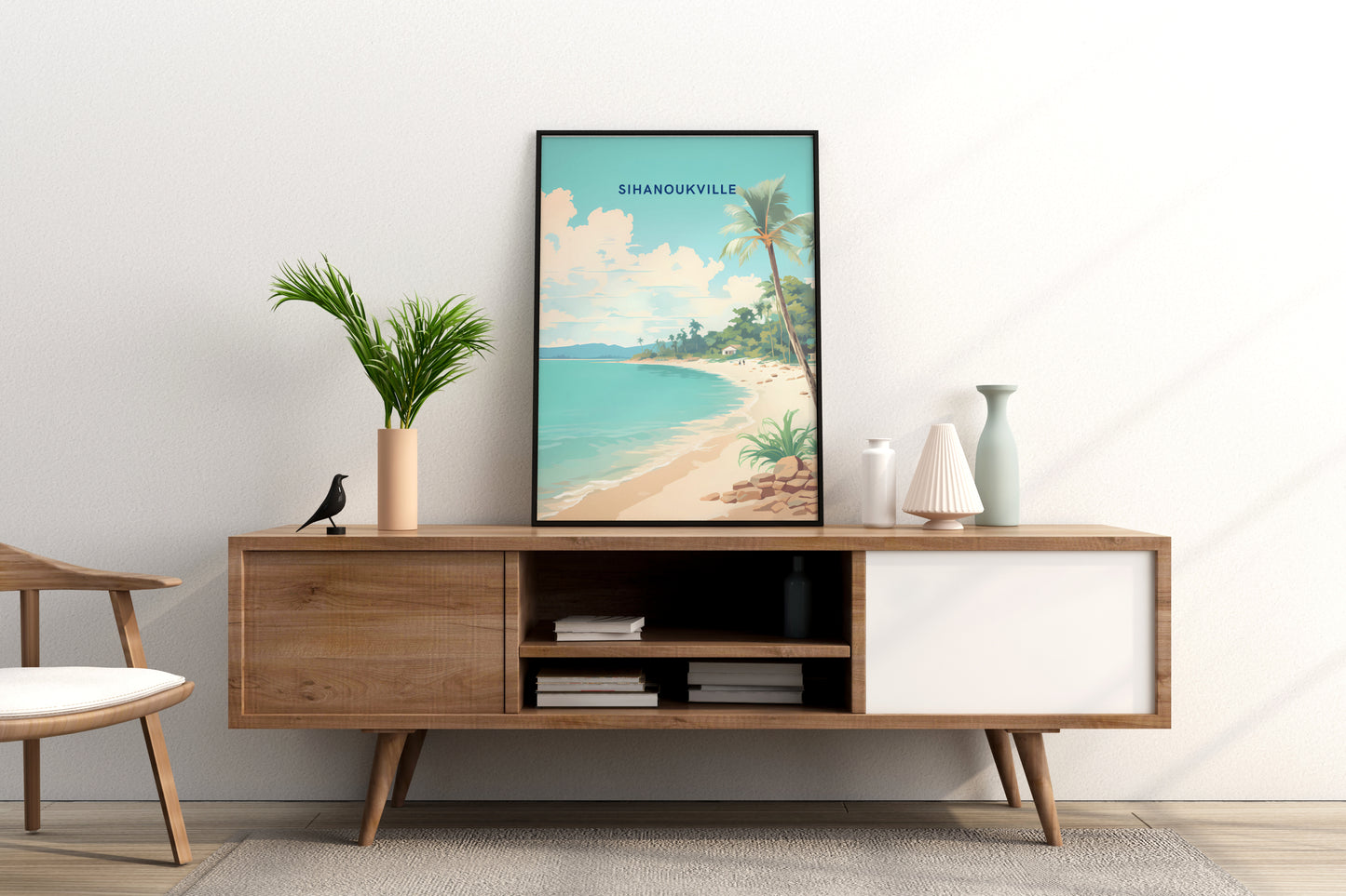 Sihanoukville Cambodia Travel Print Poster - Pitchers Design