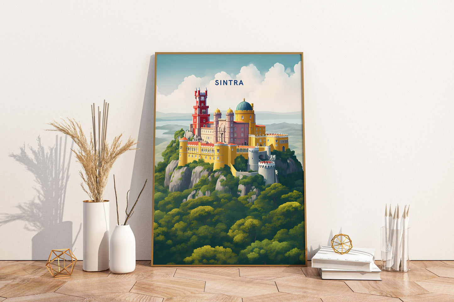 Sintra Portugal Travel Print Poster - Pitchers Design