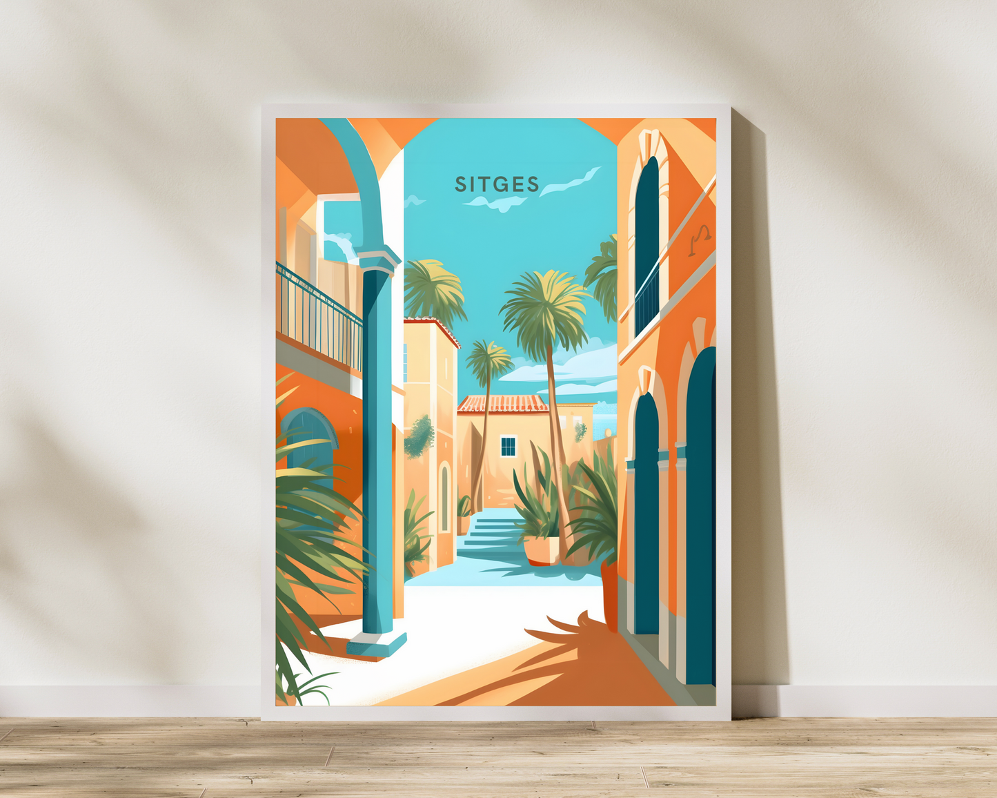 Sitges Spain Travel Poster Print - Pitchers Design