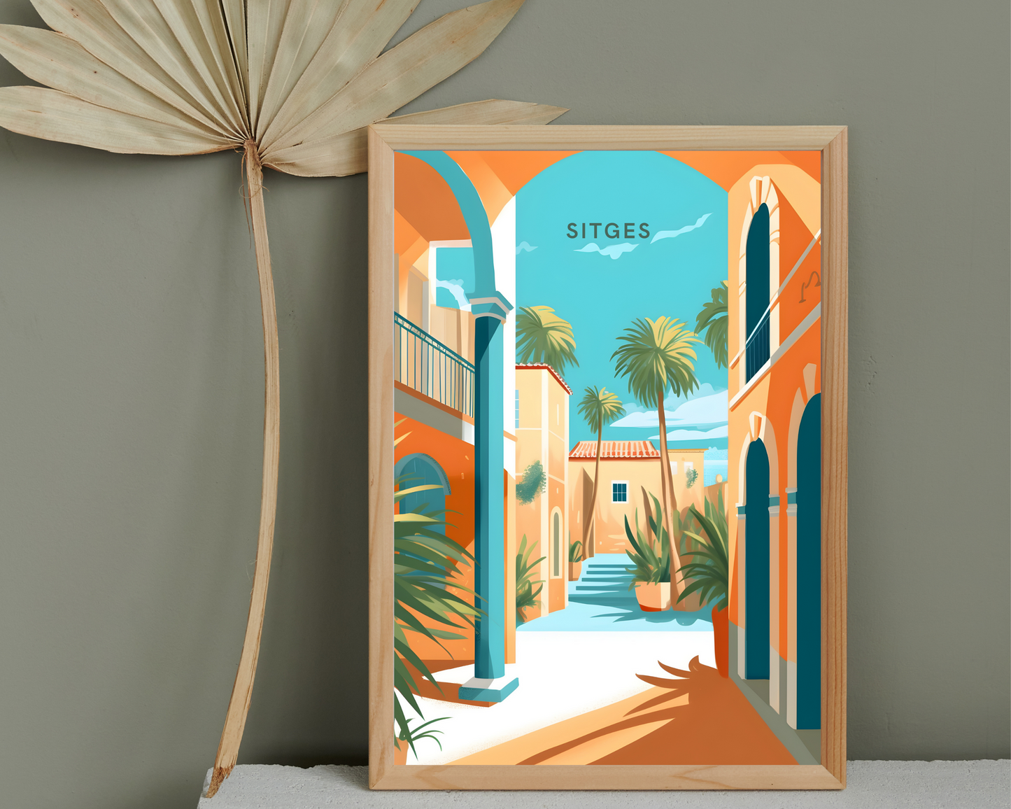 Sitges Spain Travel Poster Print - Pitchers Design