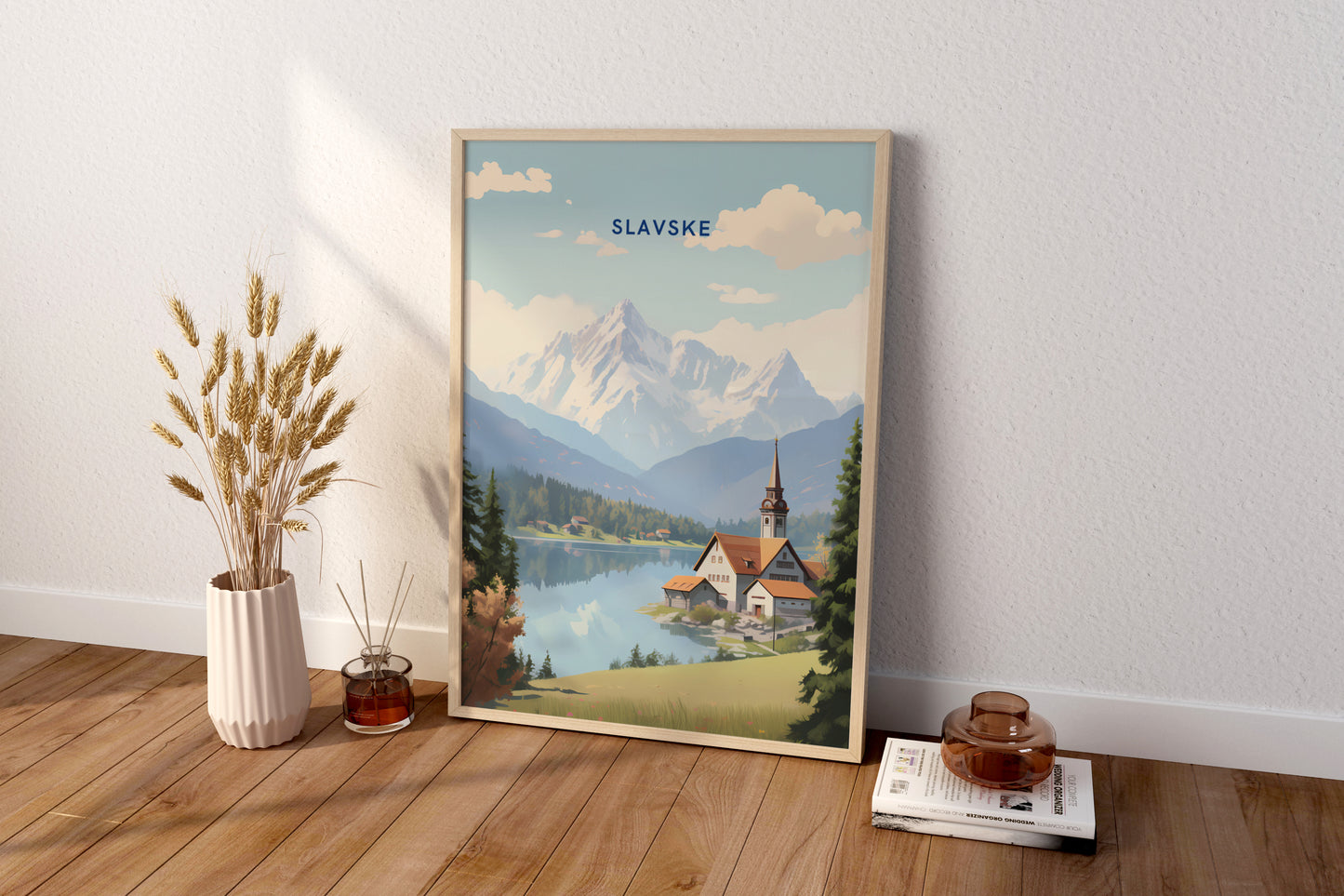 Slavske Ukraine Travel Print Poster - Pitchers Design