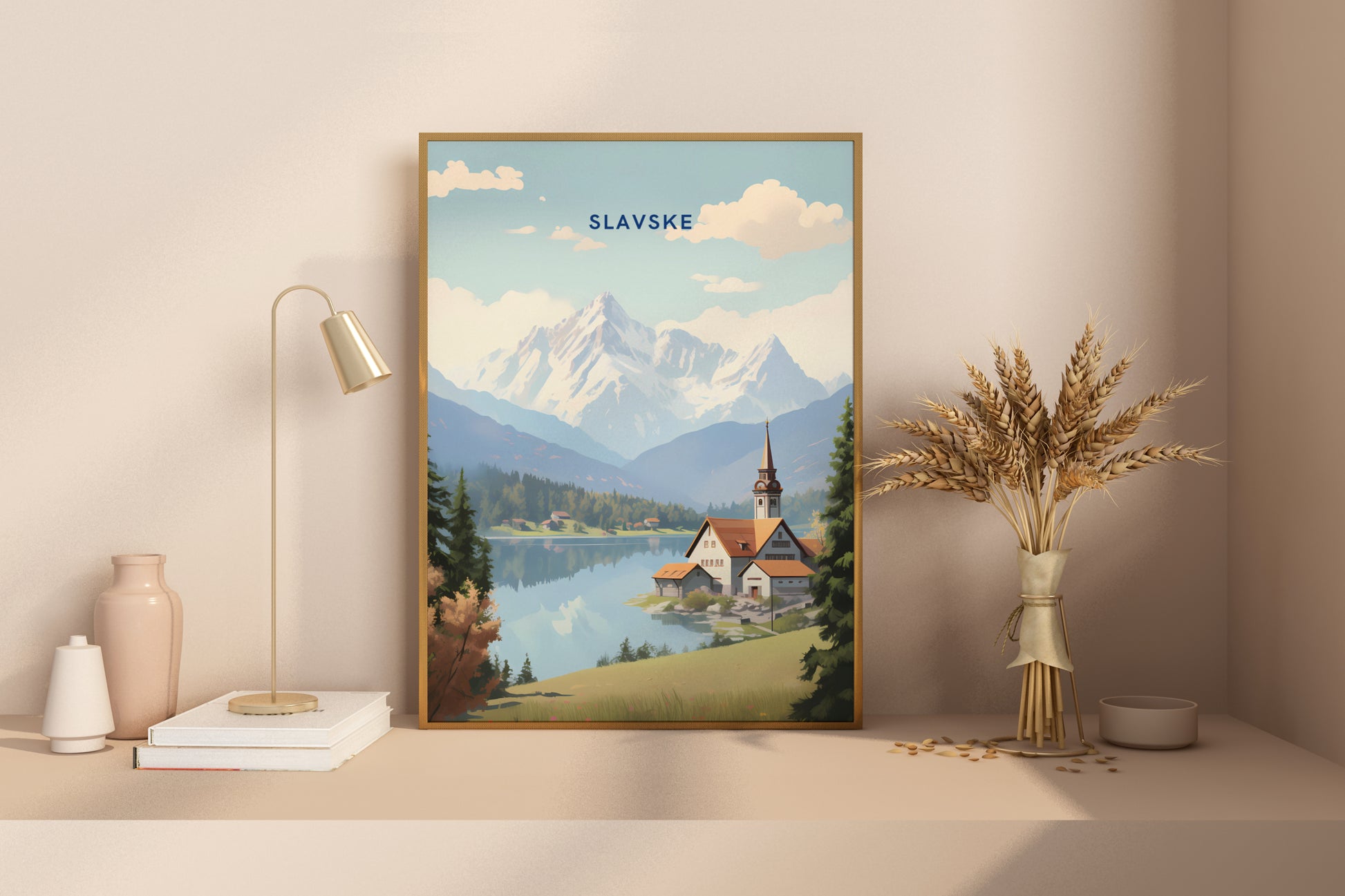 Slavske Ukraine Travel Print Poster - Pitchers Design