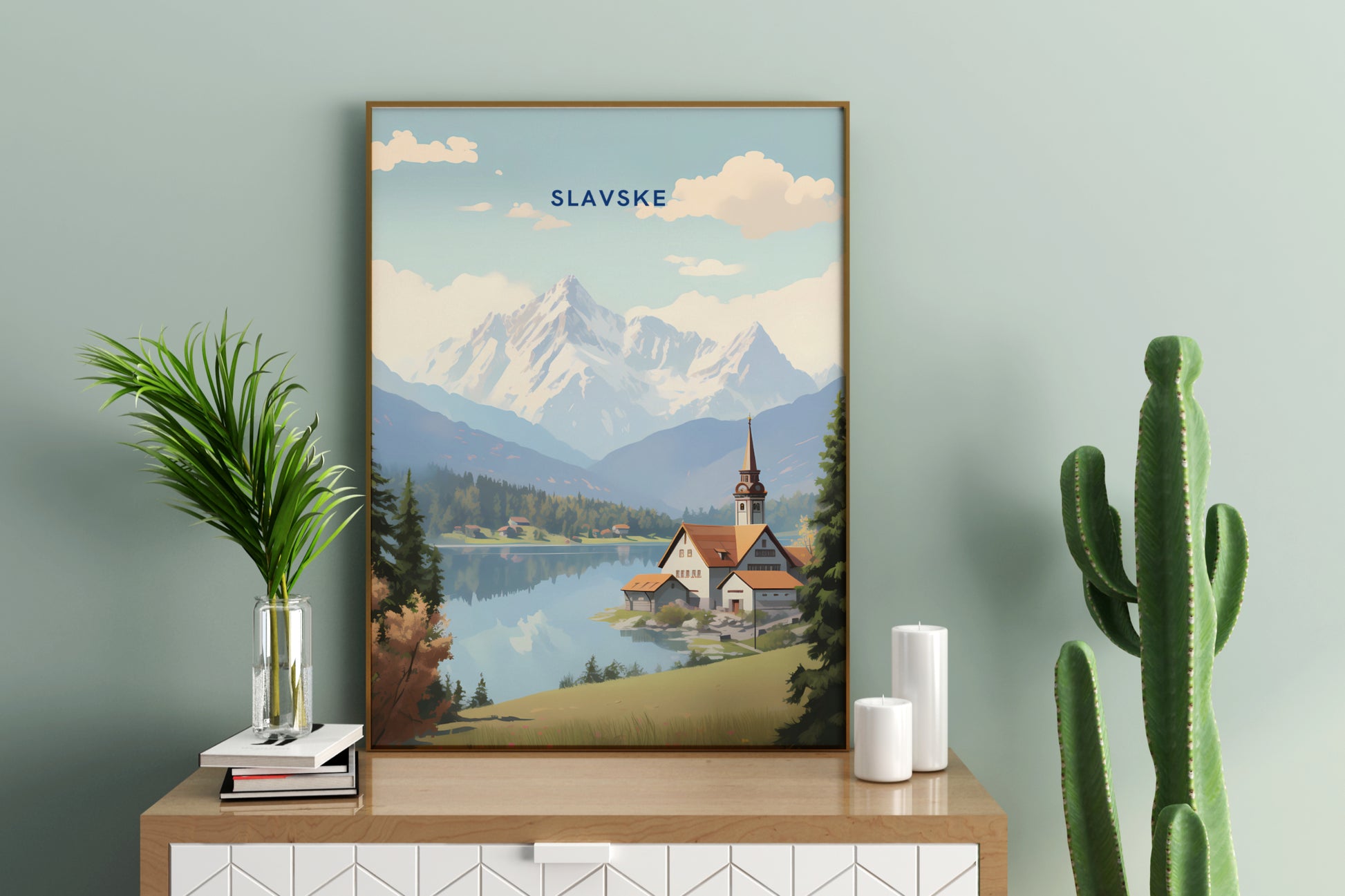 Slavske Ukraine Travel Print Poster - Pitchers Design