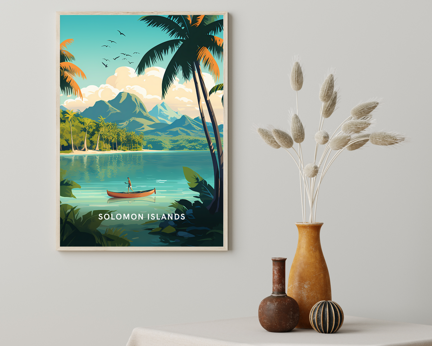 Solomon Islands Travel Poster Print - Pitchers Design
