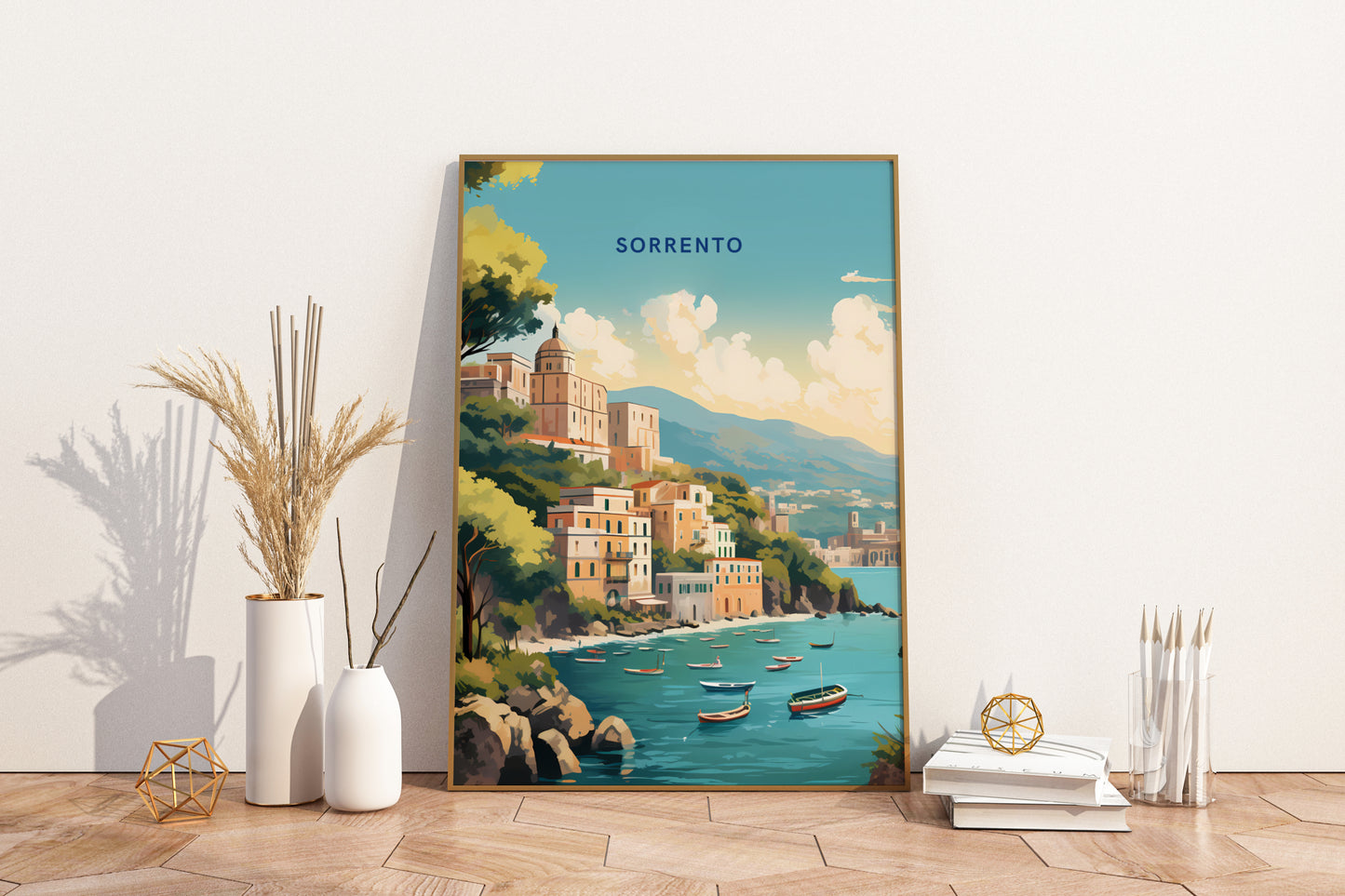 Sorrento Italy Travel Print Poster - Pitchers Design