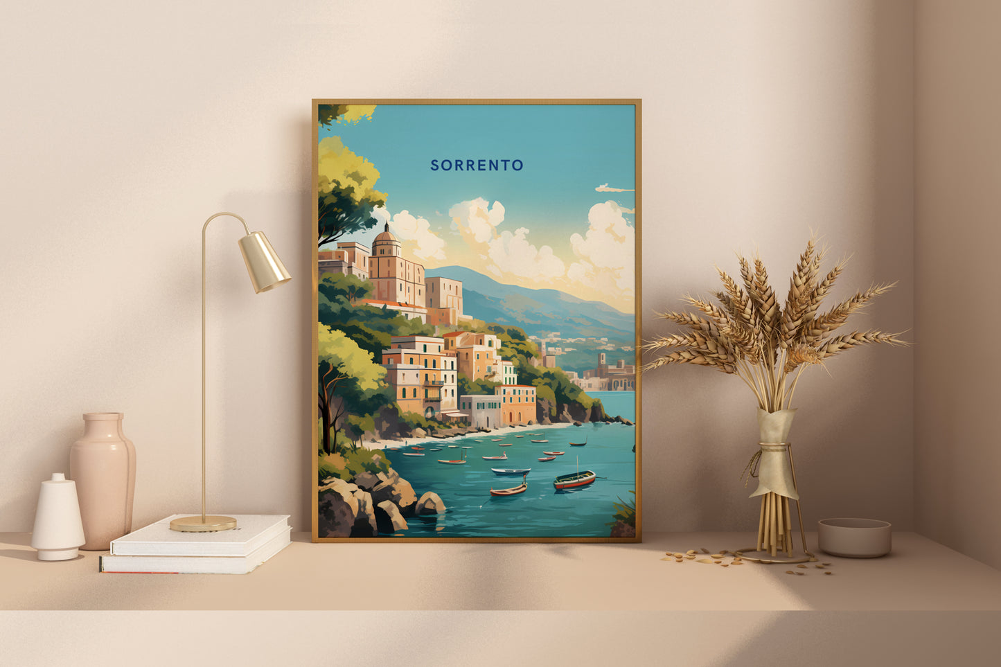 Sorrento Italy Travel Print Poster - Pitchers Design