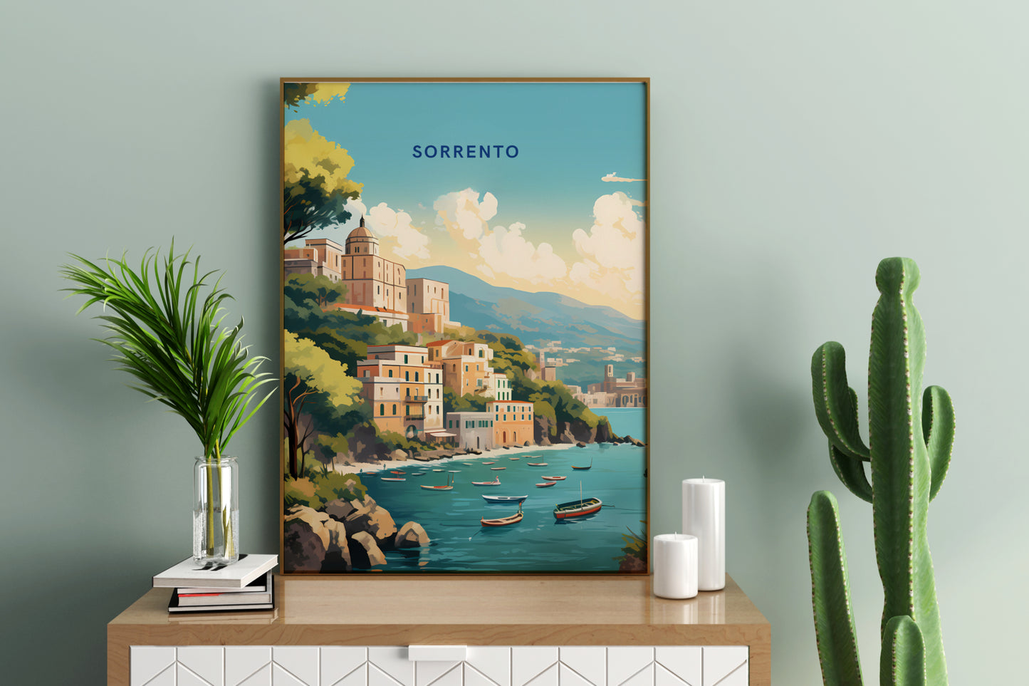 Sorrento Italy Travel Print Poster - Pitchers Design