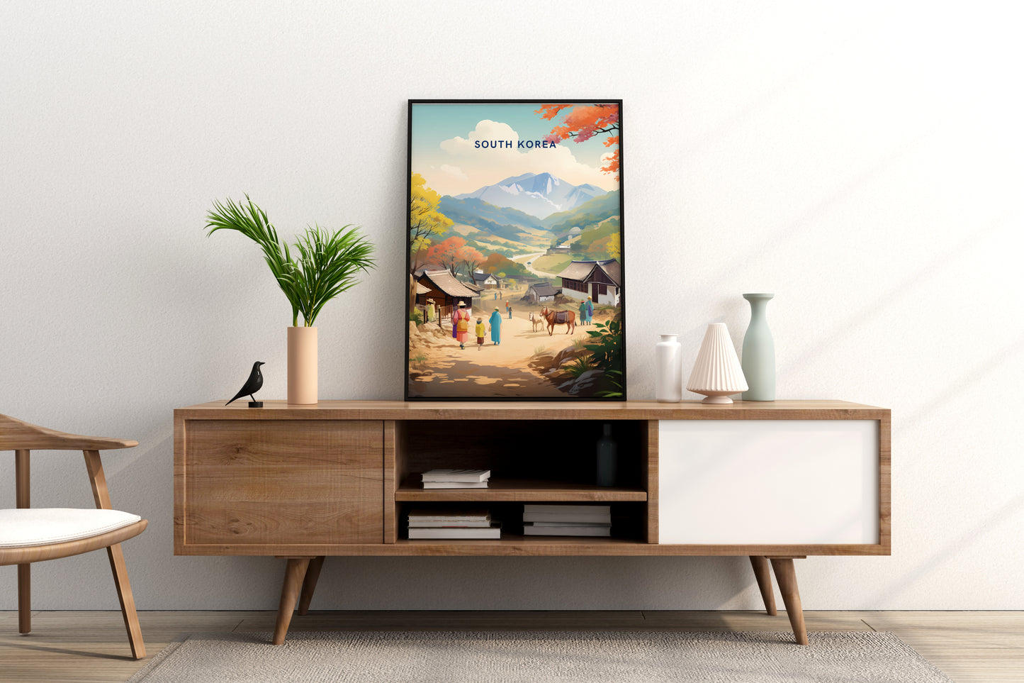 South Korea Countryside Travel Print Poster - Pitchers Design