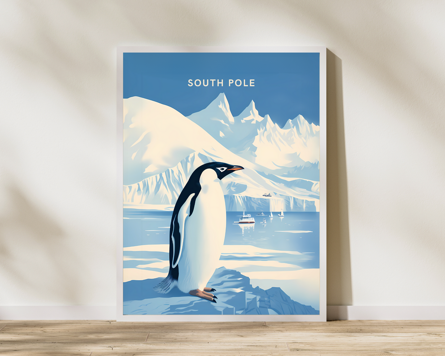 South Pole Travel Poster Print - Pitchers Design