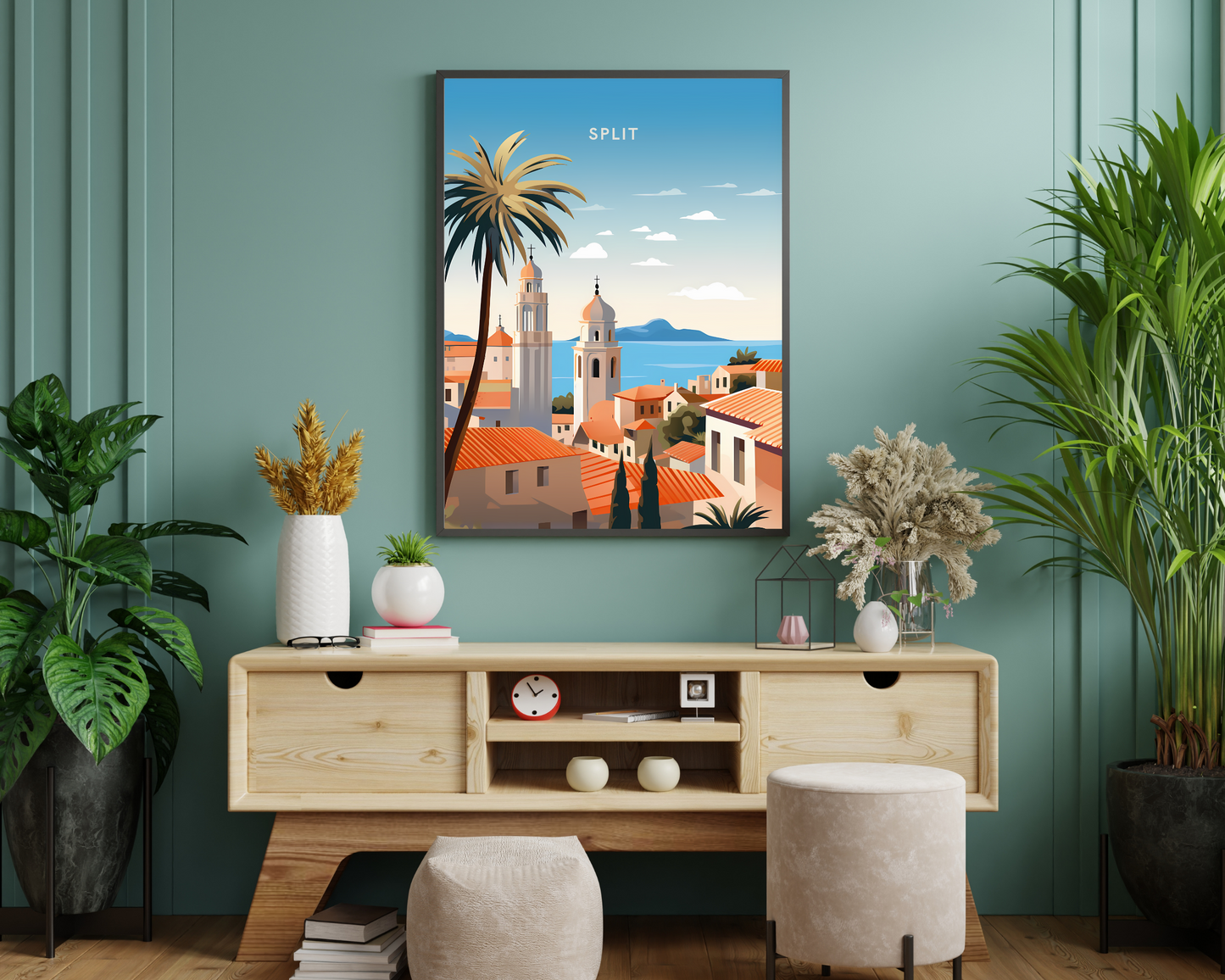 Split Croatia Travel Poster Print - Pitchers Design