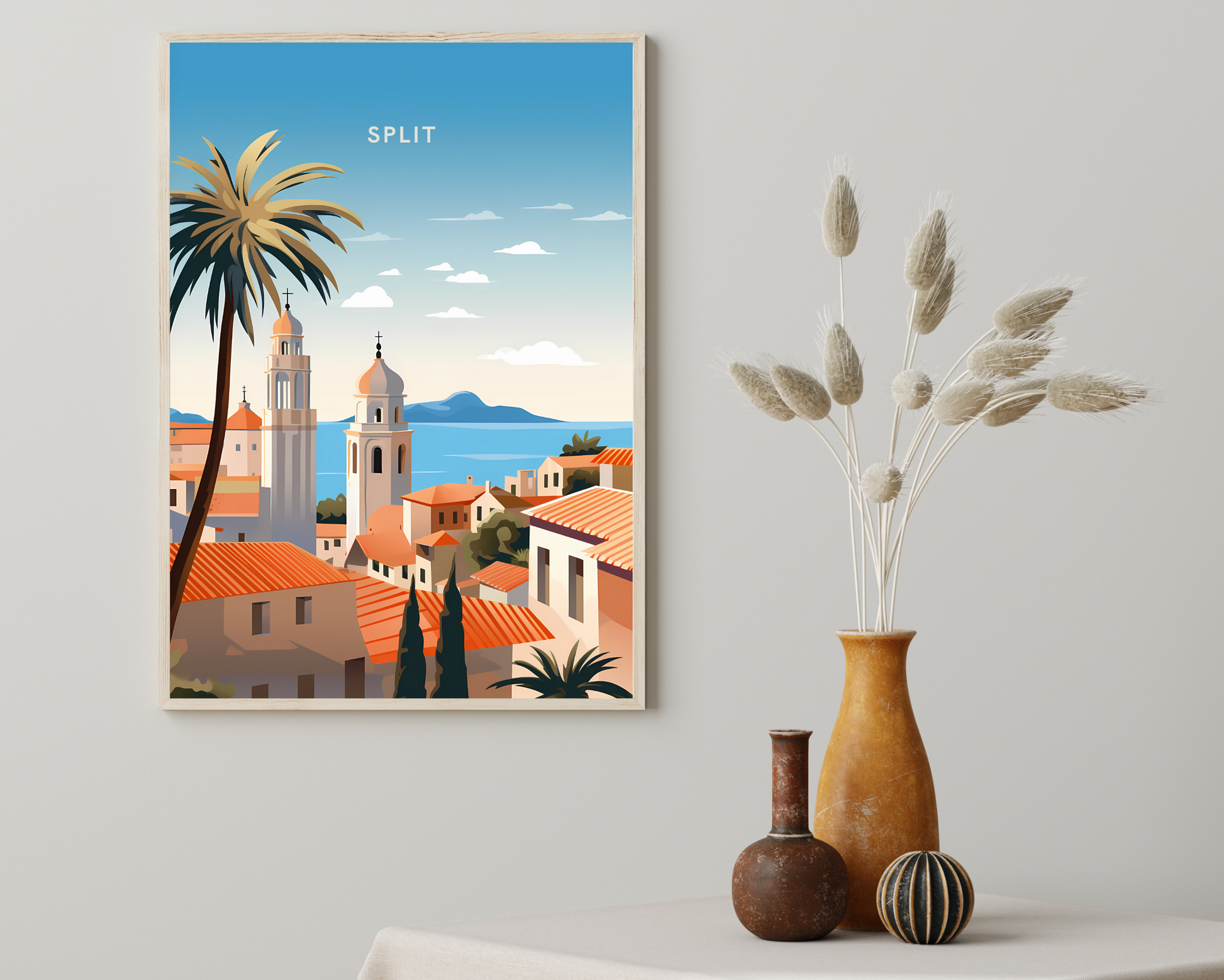 Split Croatia Travel Poster Print - Pitchers Design