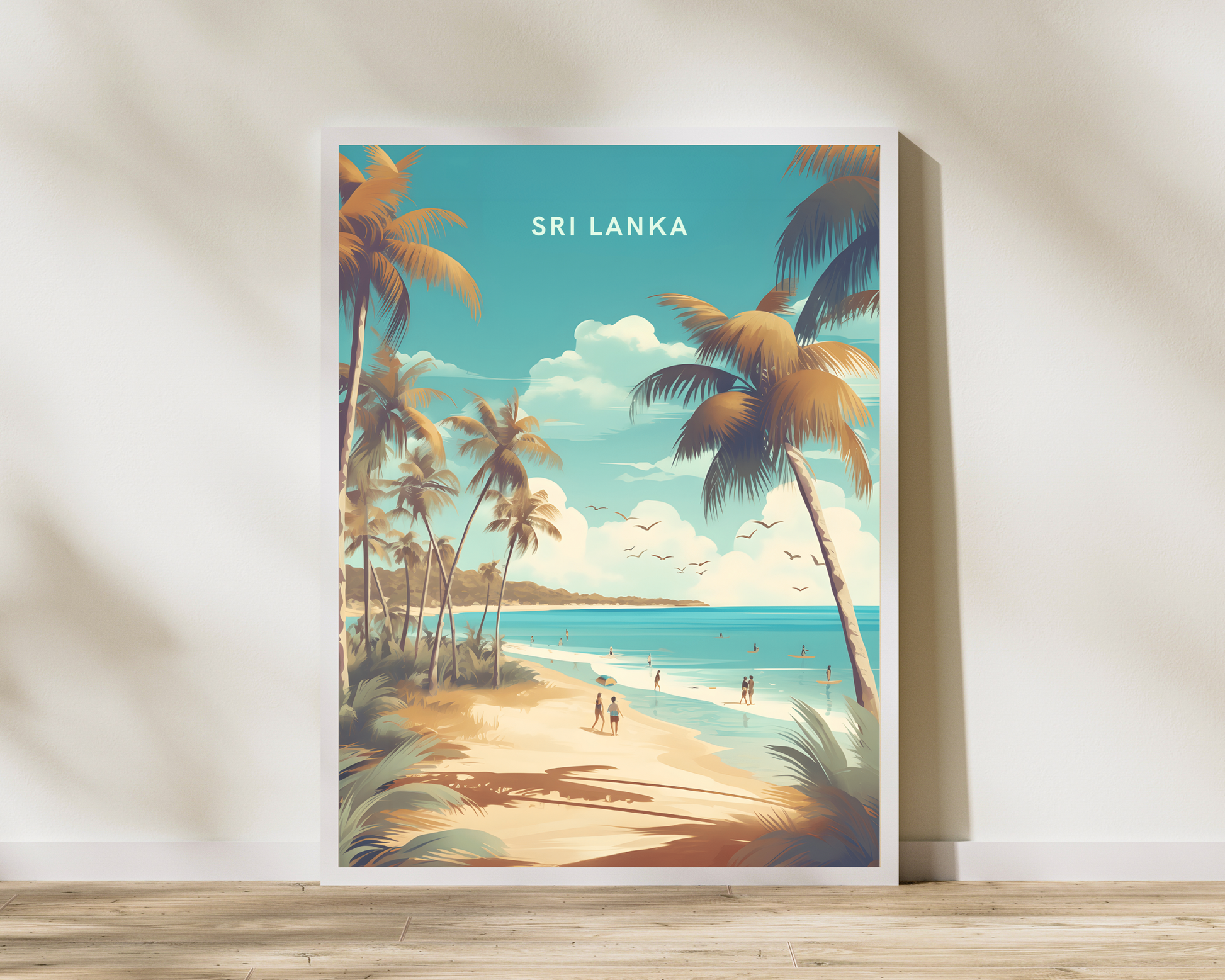 Beaches of Sri Lanka Travel Poster Print