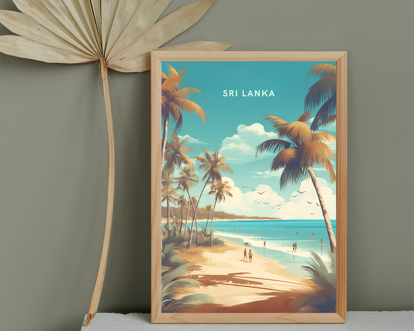 Beaches of Sri Lanka Travel Poster Print - Pitchers Design