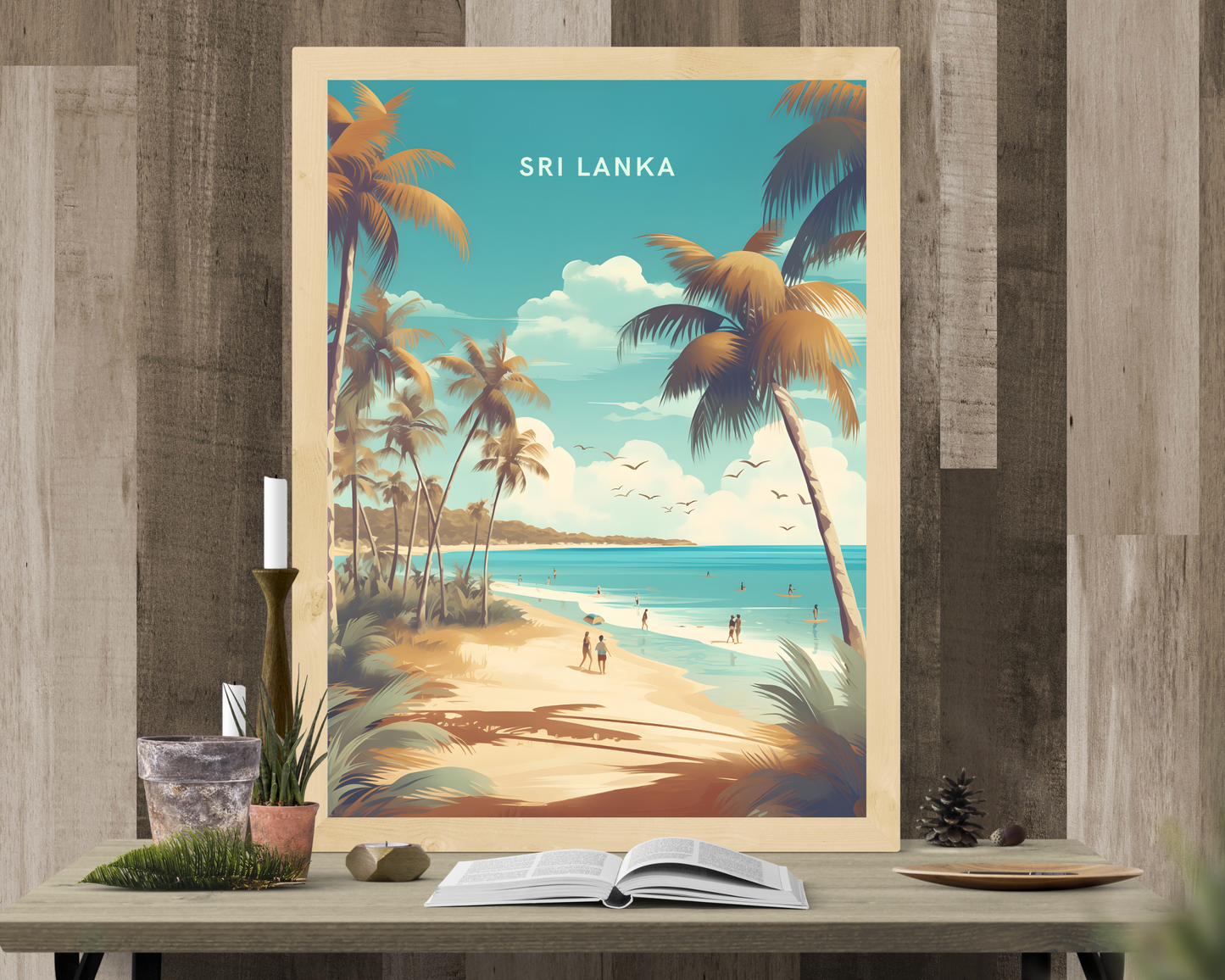 Beaches of Sri Lanka Travel Poster Print - Pitchers Design