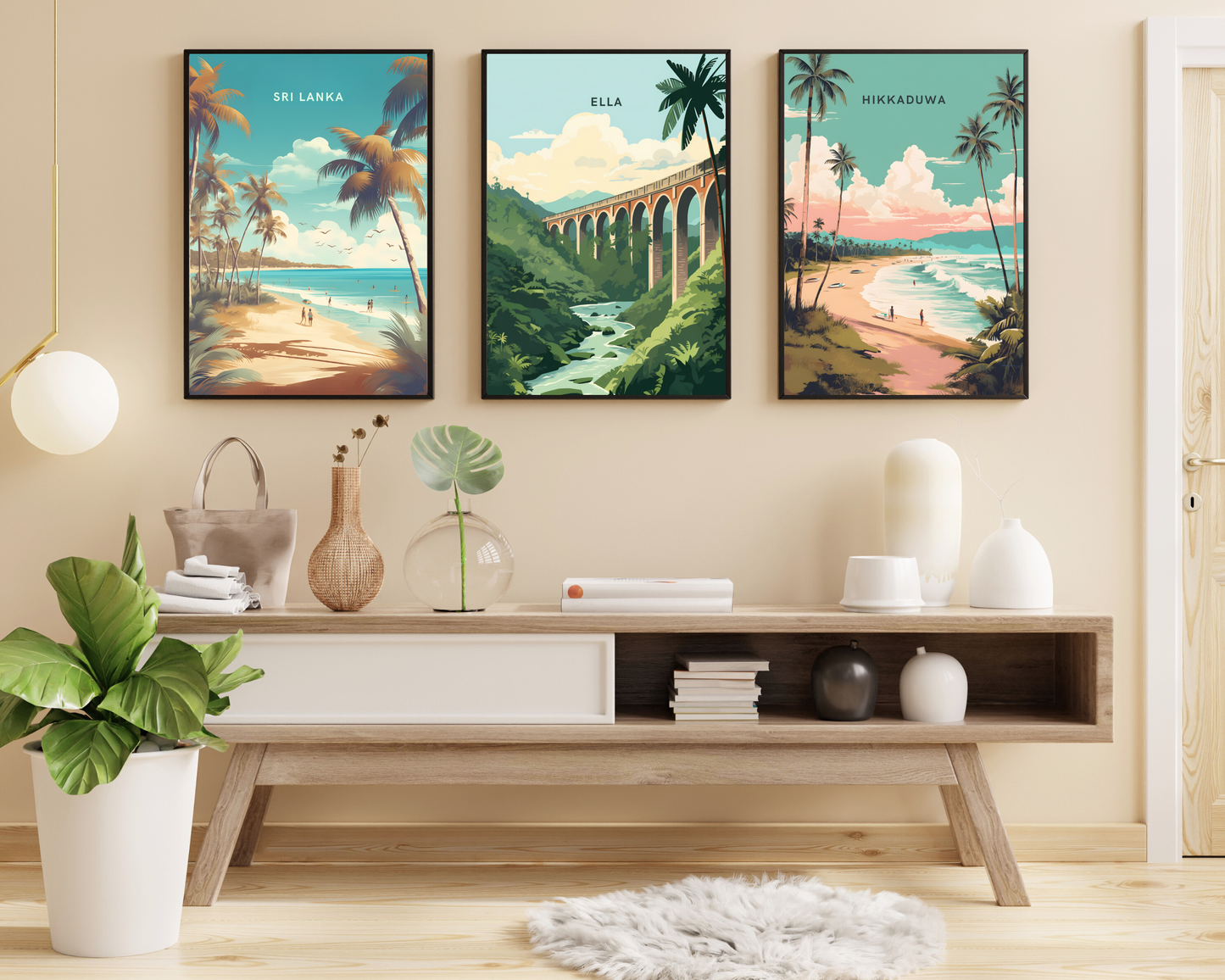 Beaches of Sri Lanka Travel Poster Print - Pitchers Design