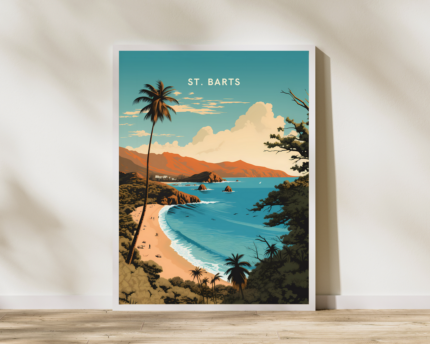 St. Barts Caribbean Travel Poster Print - Pitchers Design