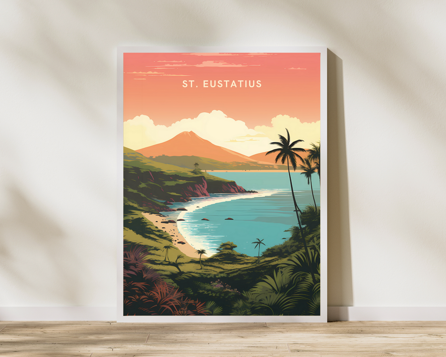 St. Eustatius Caribbean Travel Poster Print - Pitchers Design