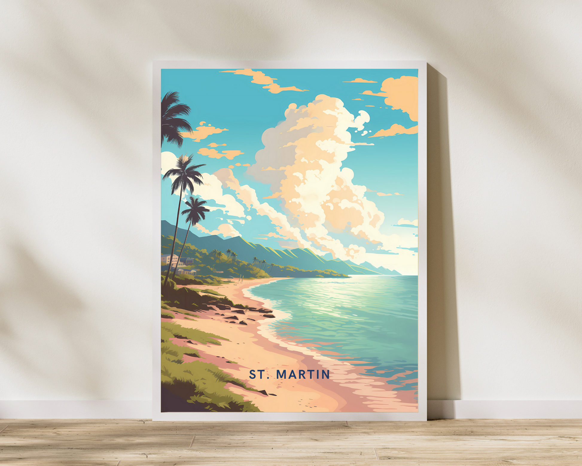 St. Martin Caribbean Travel Poster Print - Pitchers Design