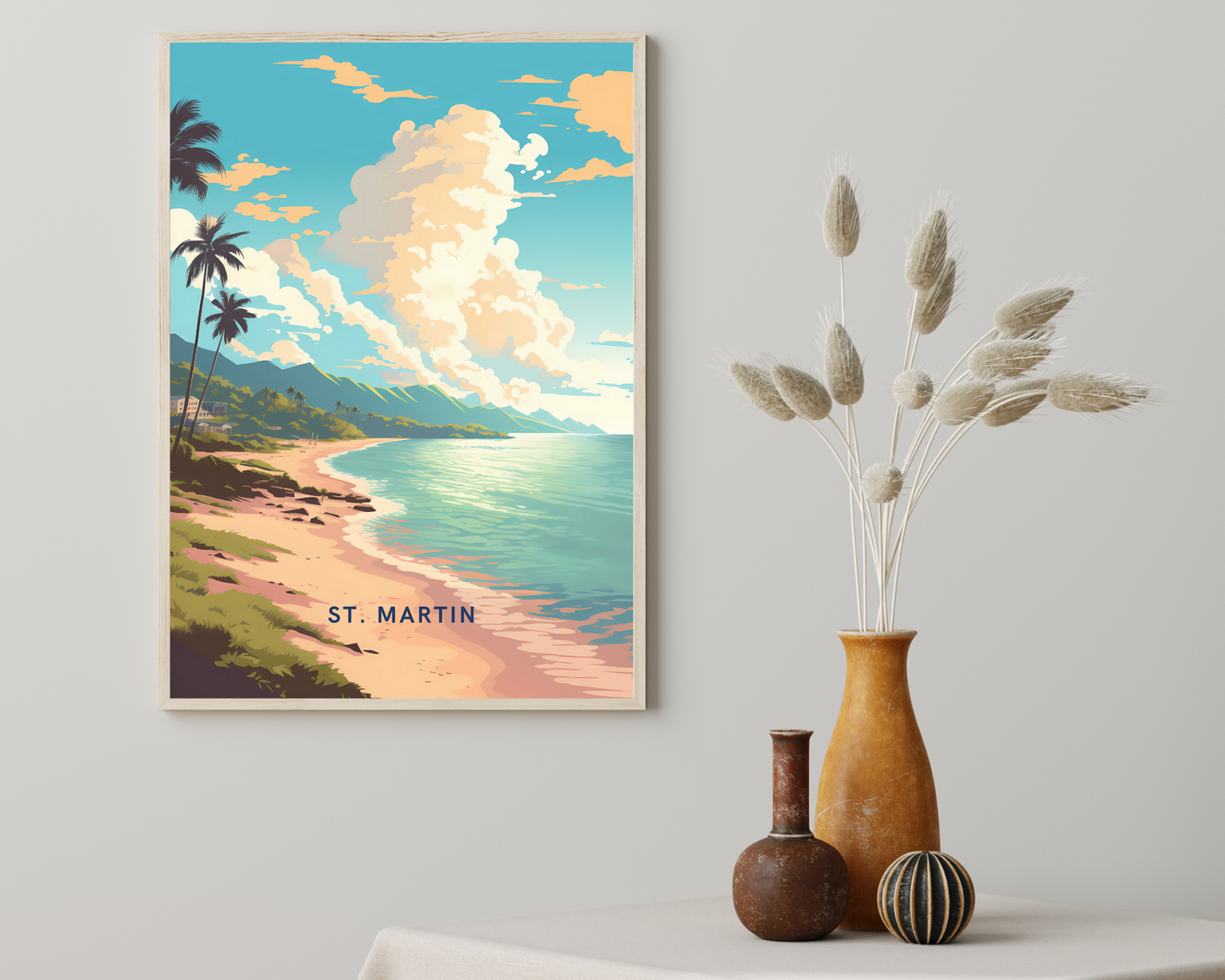 St. Martin Caribbean Travel Poster Print - Pitchers Design