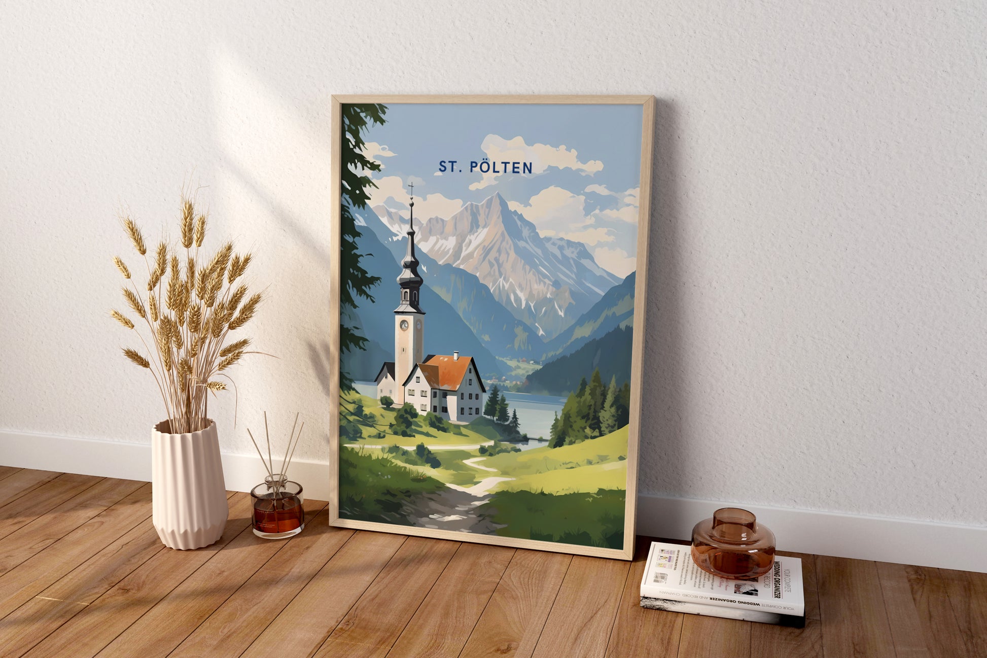 St. Polten Austria Travel Print Poster - Pitchers Design