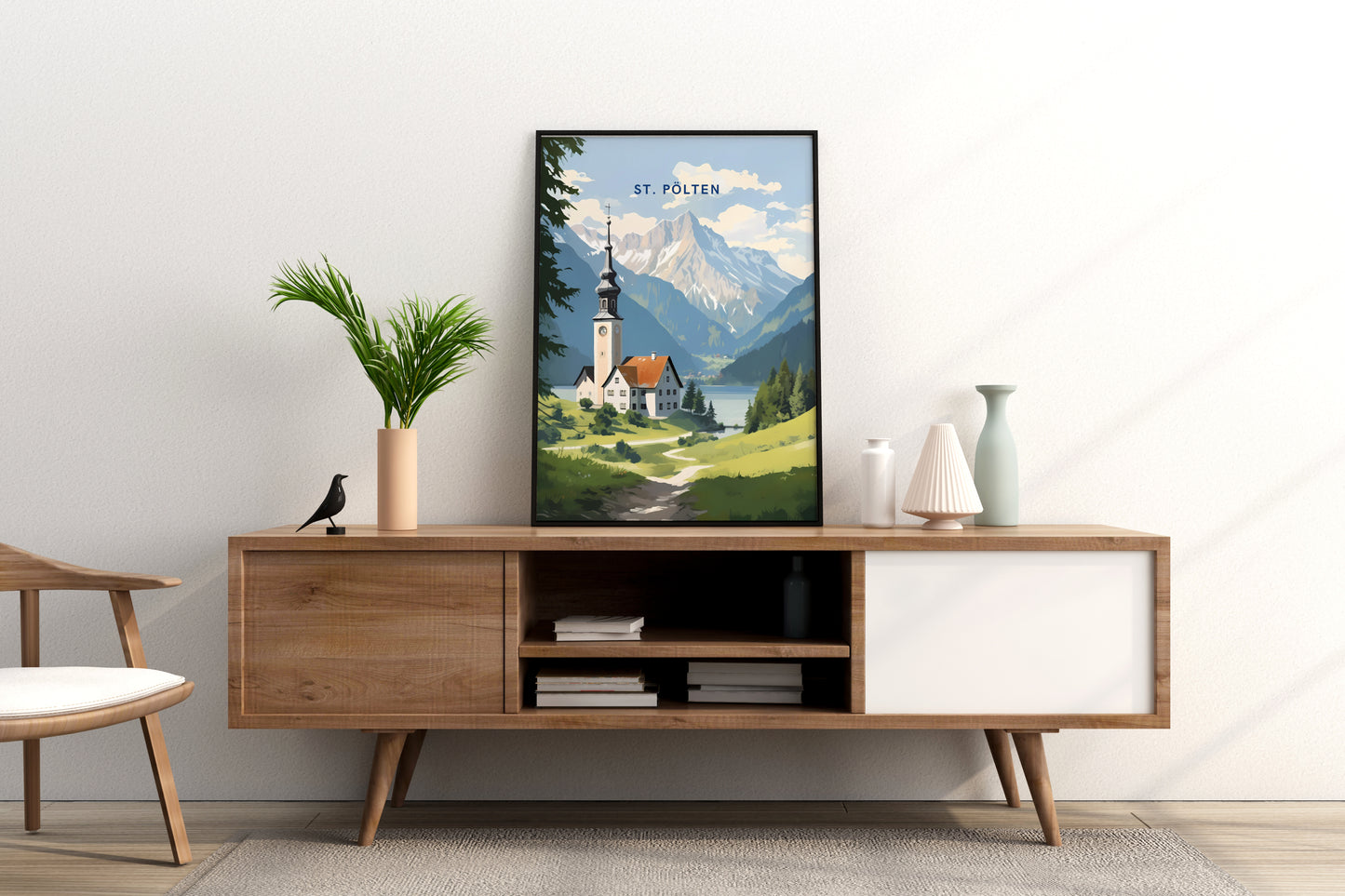 St. Polten Austria Travel Print Poster - Pitchers Design