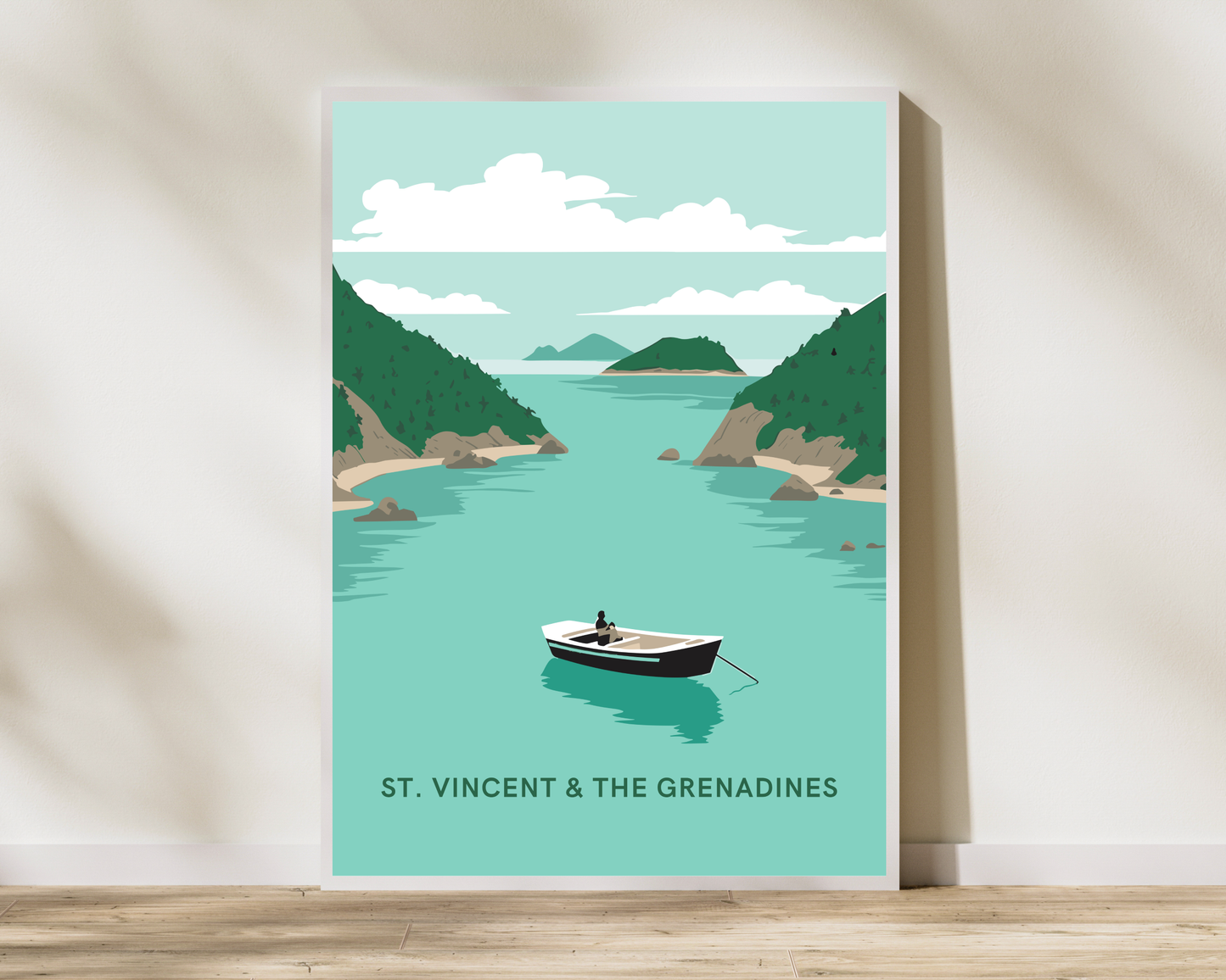 St. Vincent and the Grenadines Caribbean Travel Poster Print - Pitchers Design