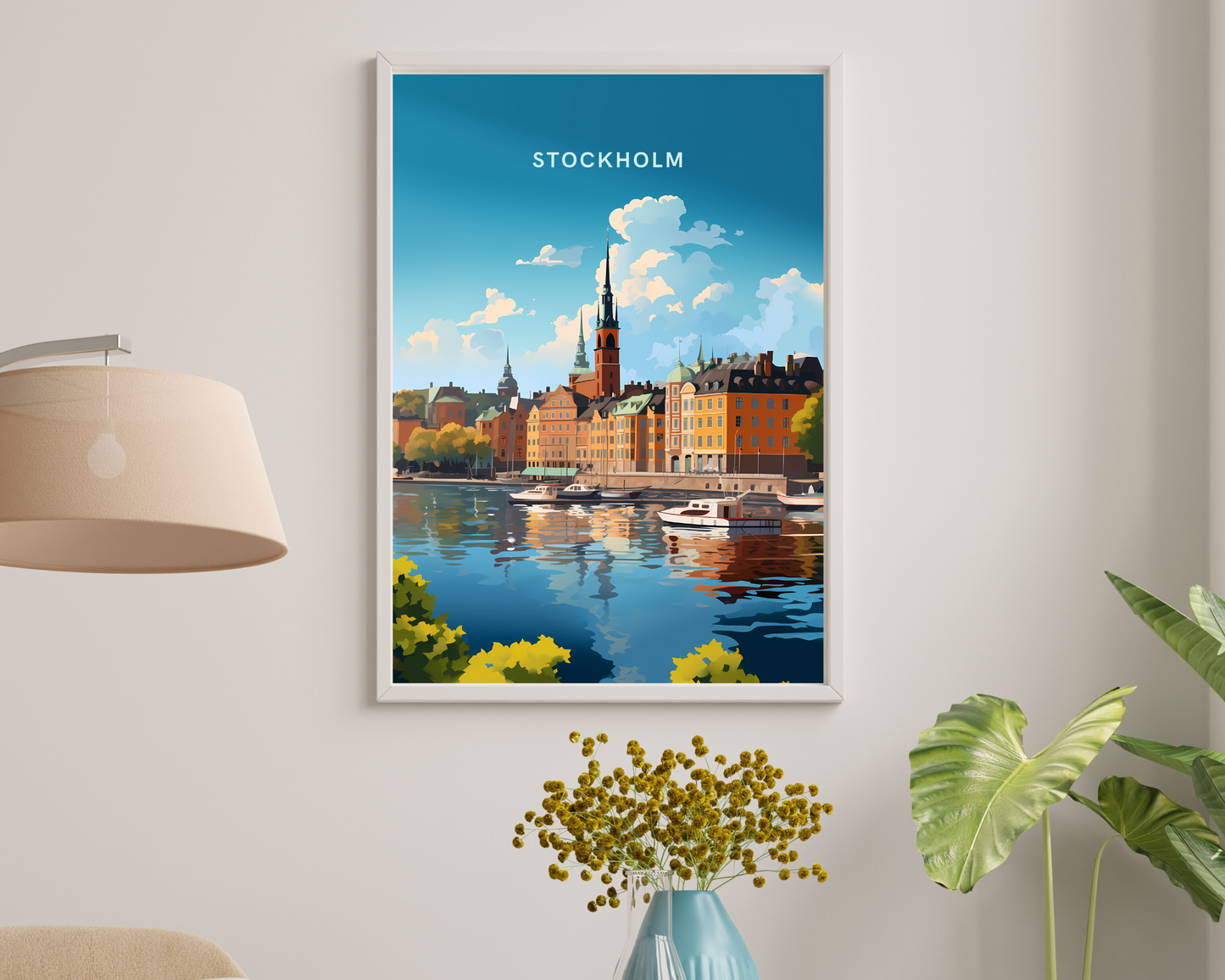 Stockholm Sweden Travel Poster Print - Pitchers Design