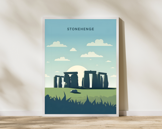 Stonehenge England UK Travel Poster Print - Pitchers Design