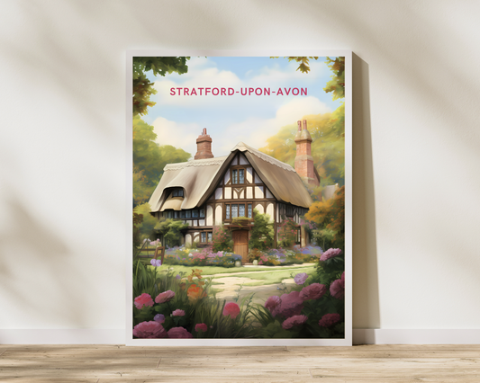 Stratford-upon-Avon England Travel Poster Print - Pitchers Design