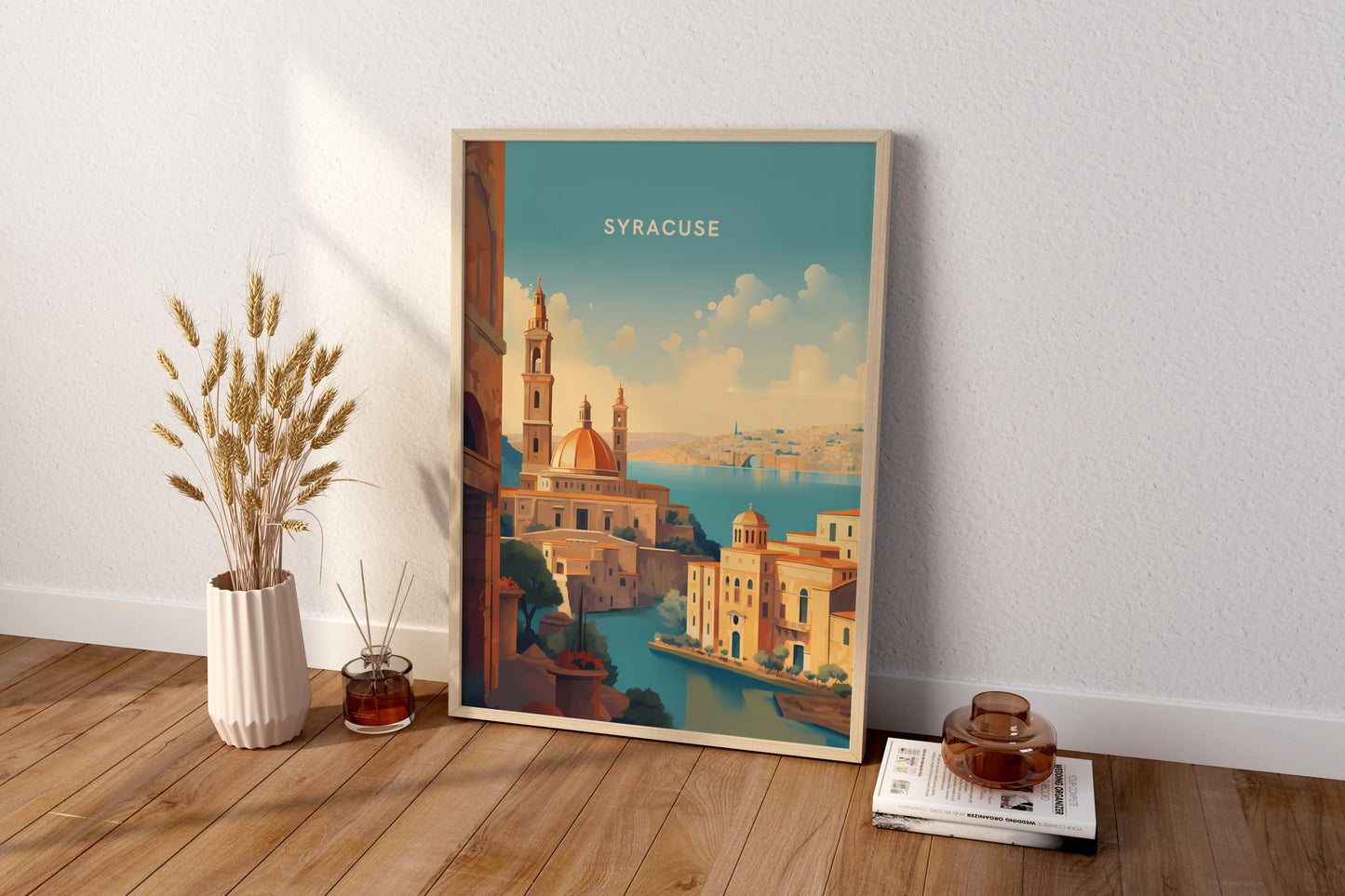 Syracuse Italy Travel Print Poster - Pitchers Design