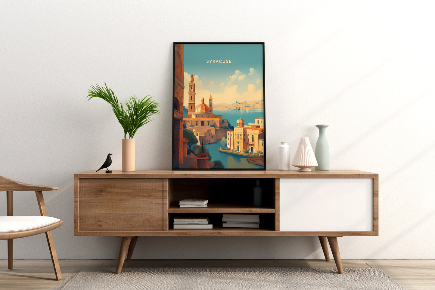 Syracuse Italy Travel Print Poster - Pitchers Design